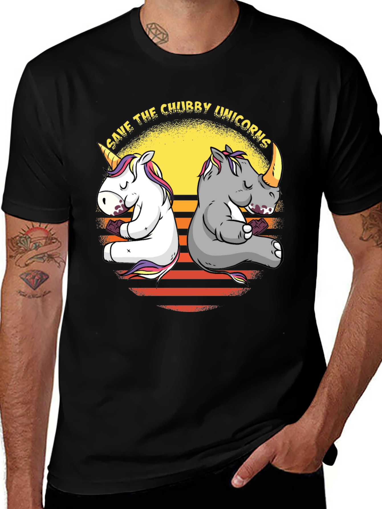 Save the Chubby Unicorns Graphic Tee