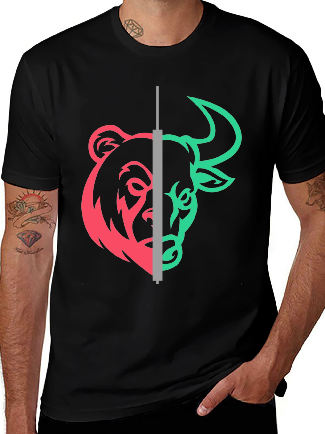 Variant 14 of Bull vs Bear Market Graphic Tee