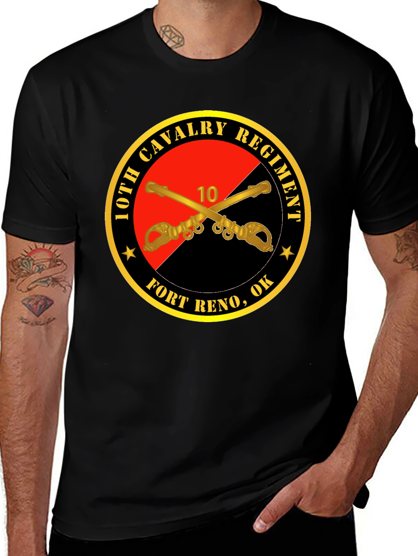 10th Cavalry Regiment T-Shirt - Fort Reno OK Tee