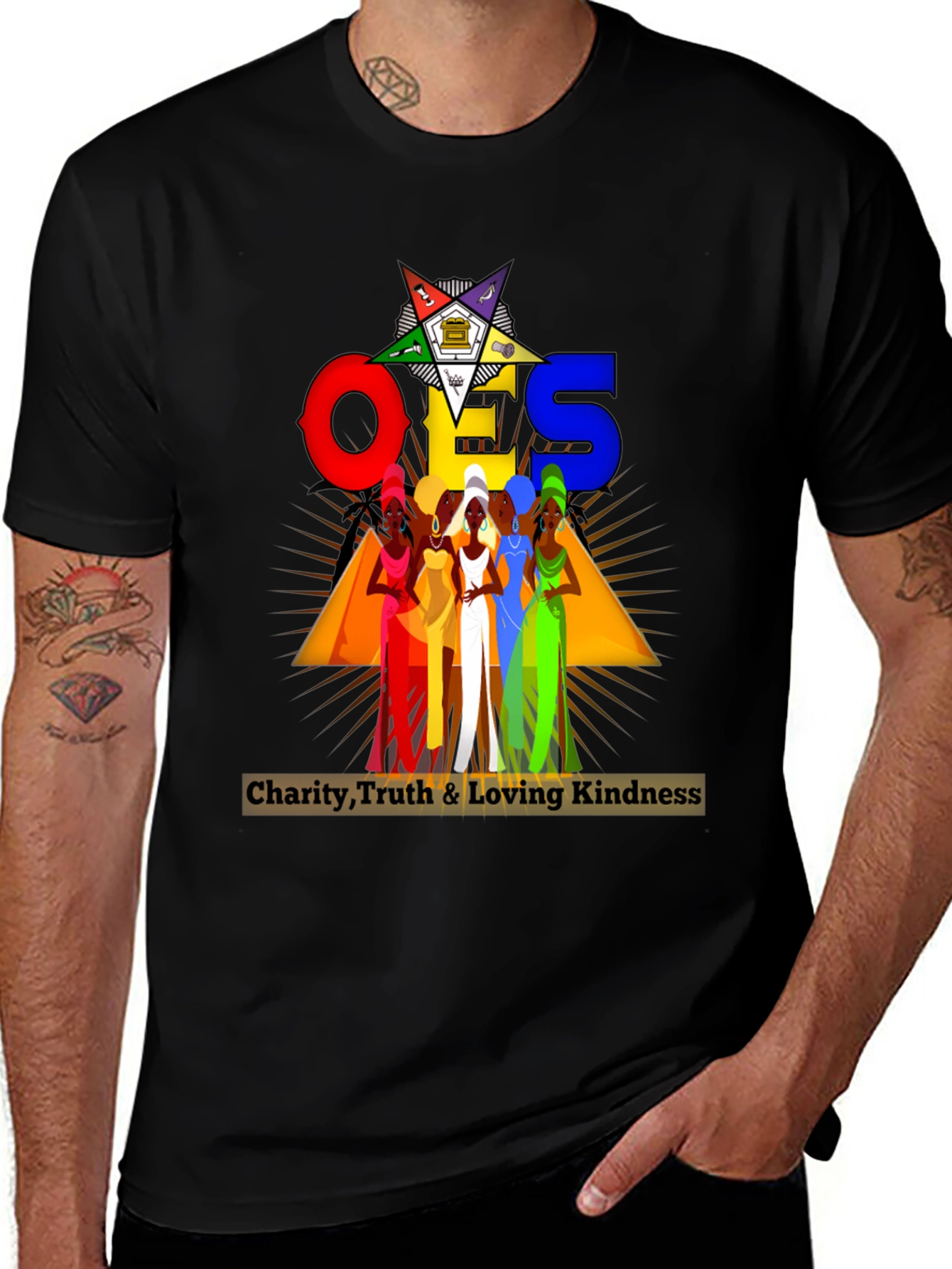 Order of the Eastern Star T-Shirt - Charity, Truth, Kindness
