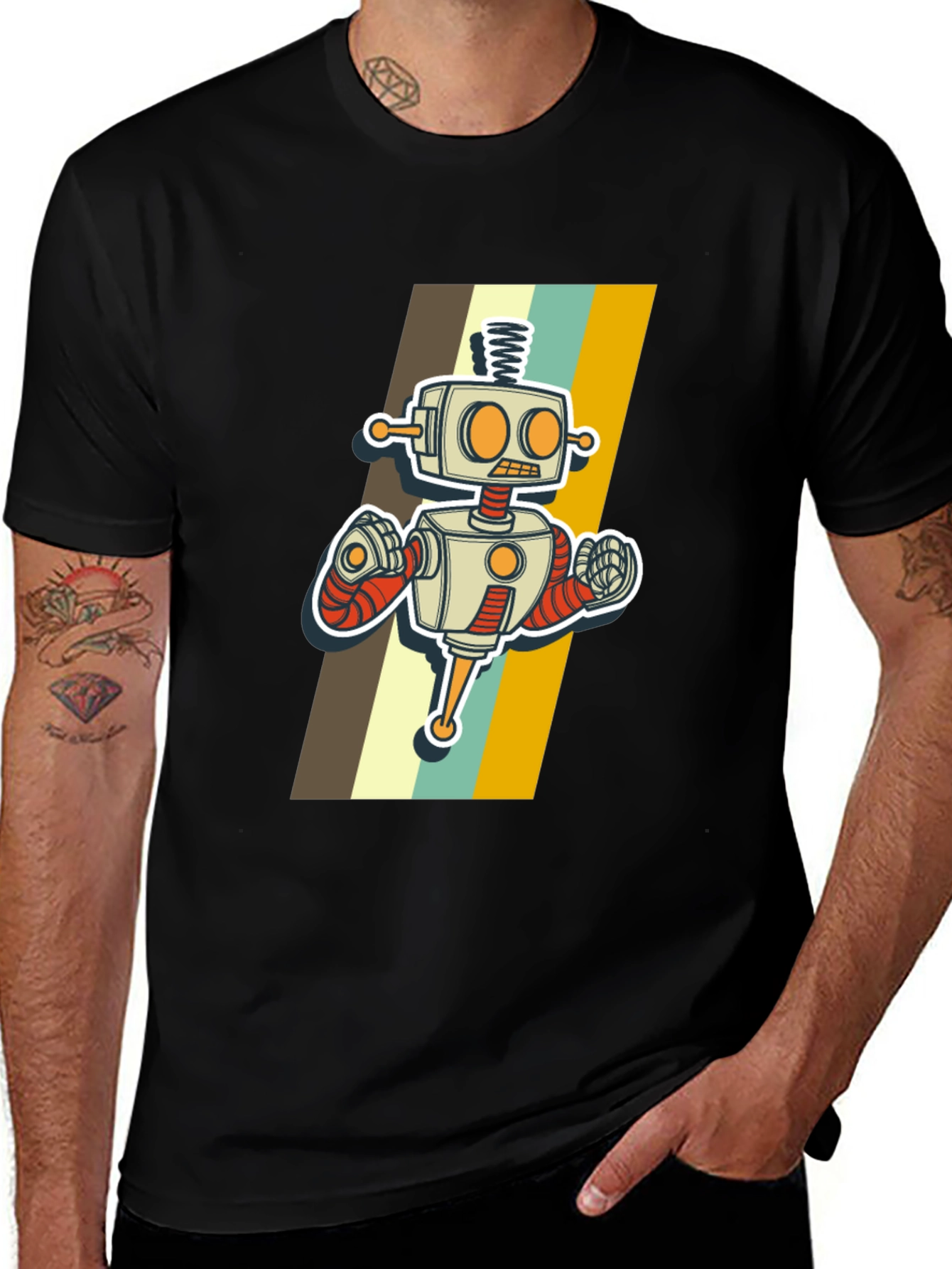 Variant 8 of Retro Robot Graphic T-Shirt