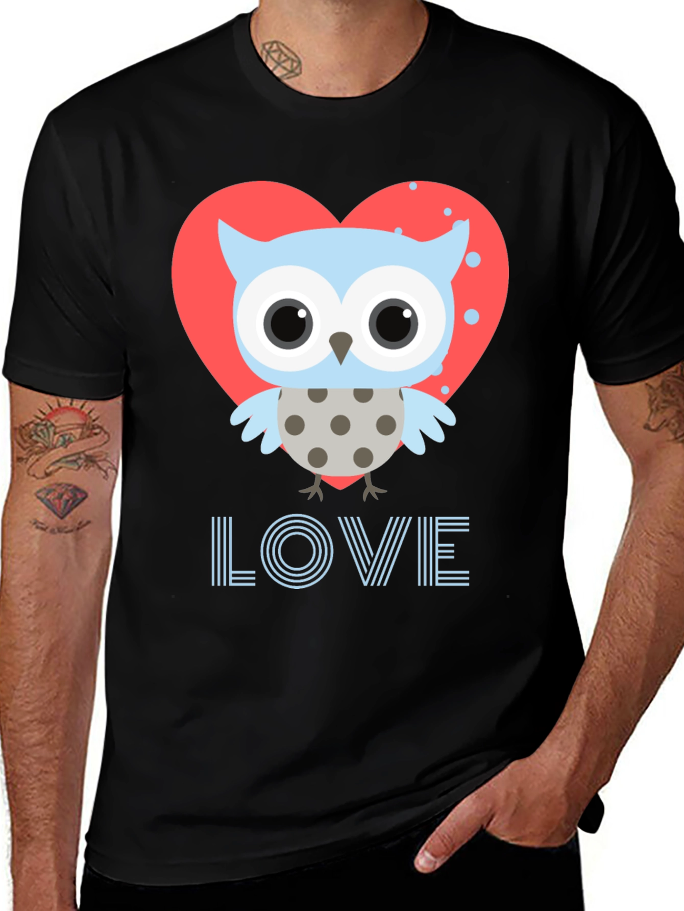 Variant 15 of Owl Love Graphic Tee - Valentine's Day Shirt
