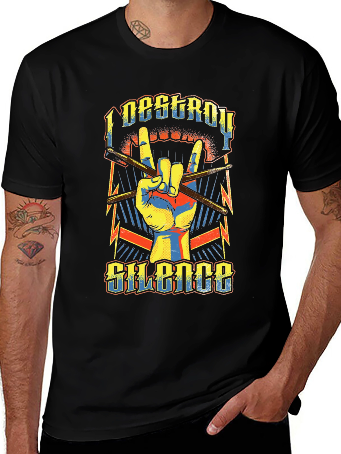 I Destroy Silence Graphic Print Tee