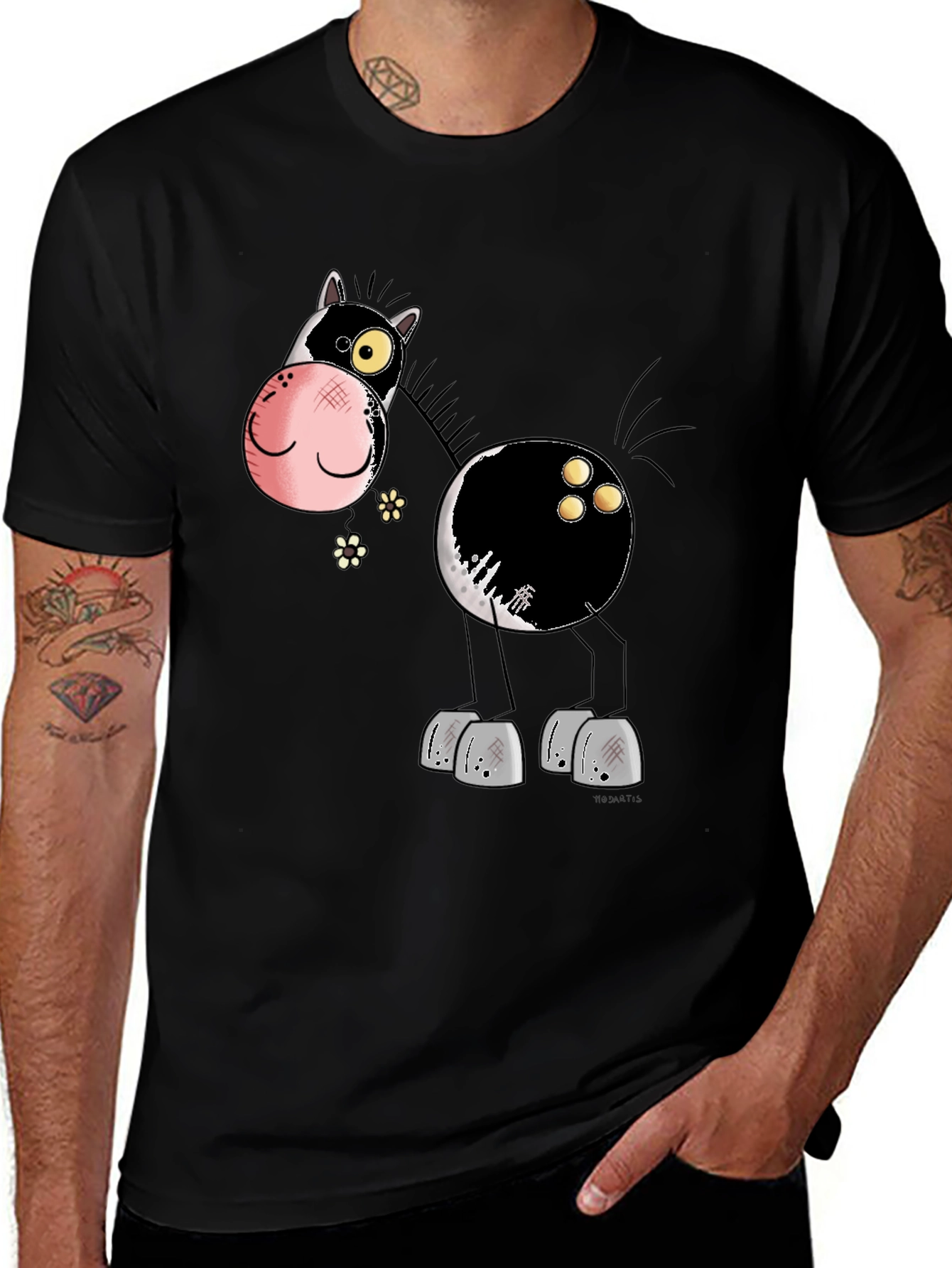Variant 23 of Funny Cartoon Horse Bowling Ball T-Shirt