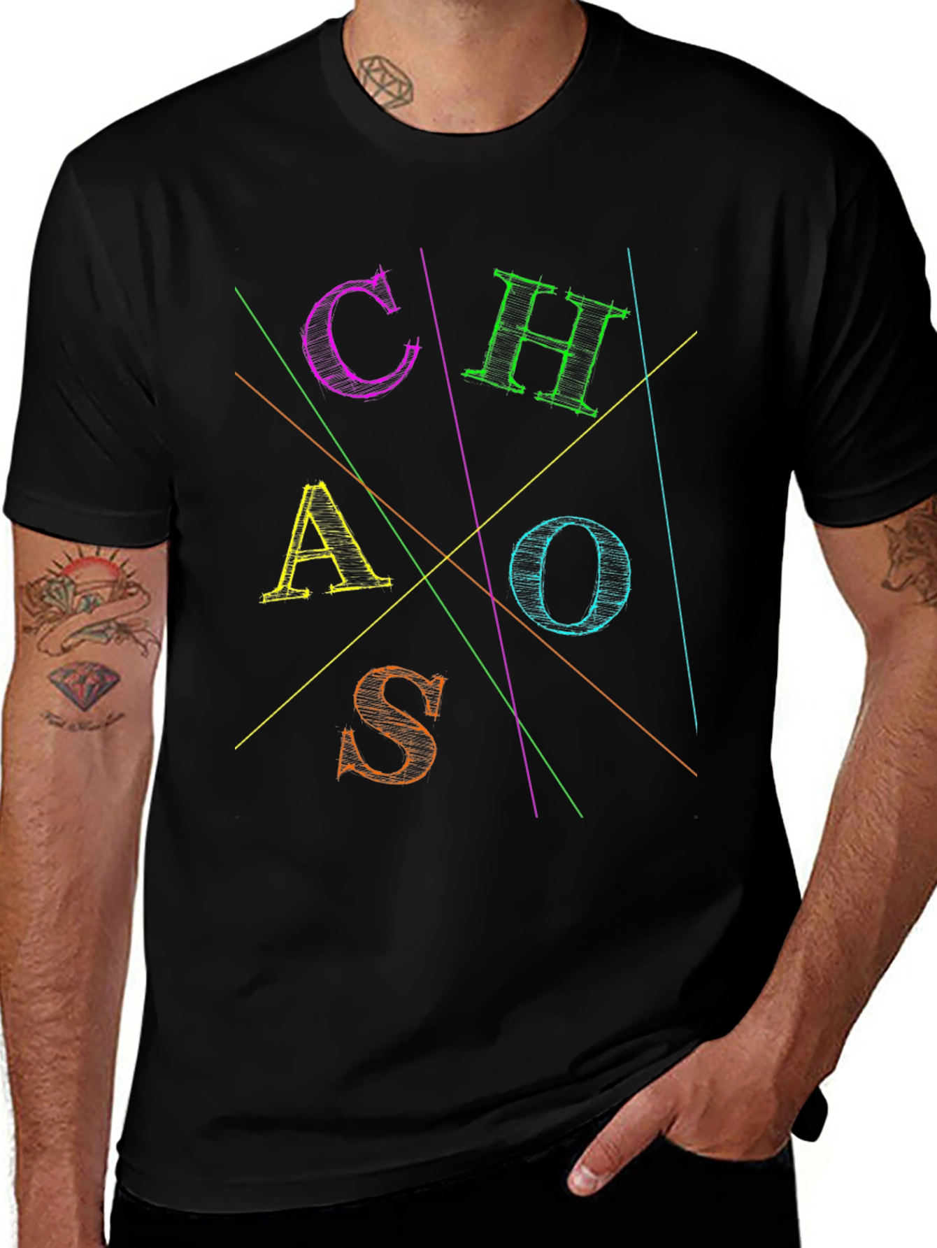 Chaos Graphic Tee - Men's Short Sleeve Crew Neck