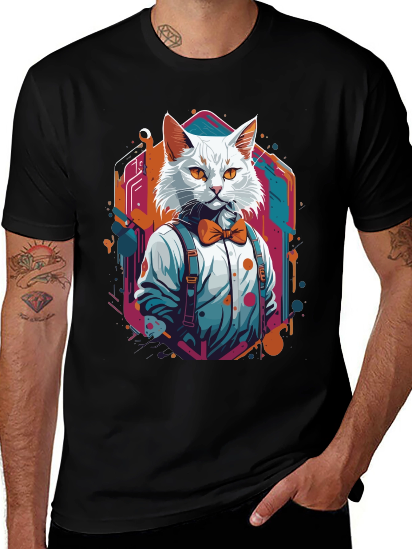 Variant 17 of Cool Cat Bowtie T-Shirt