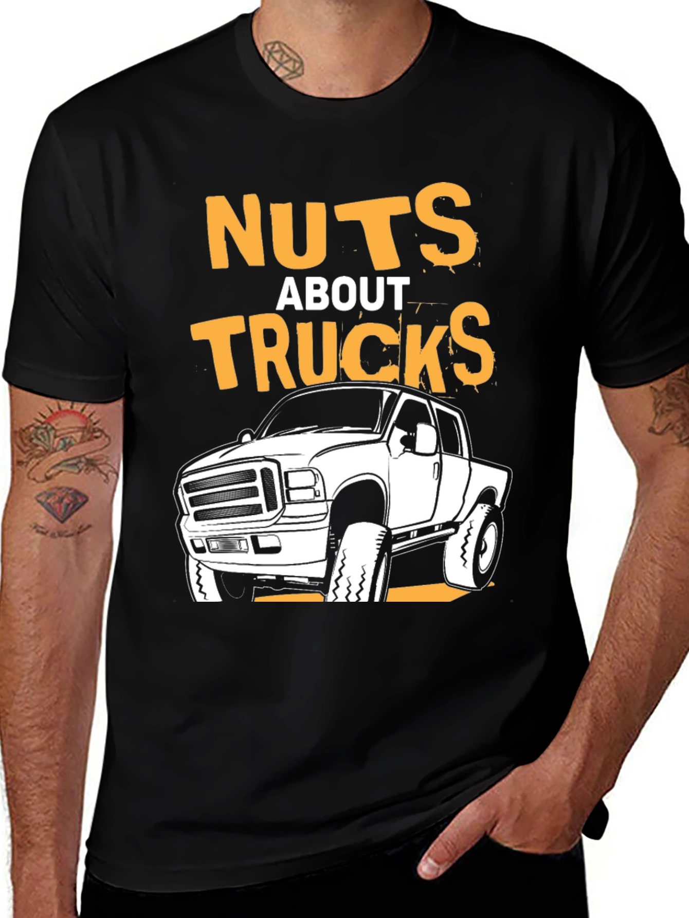 Variant 26 of Nuts About Trucks Black Graphic Tee