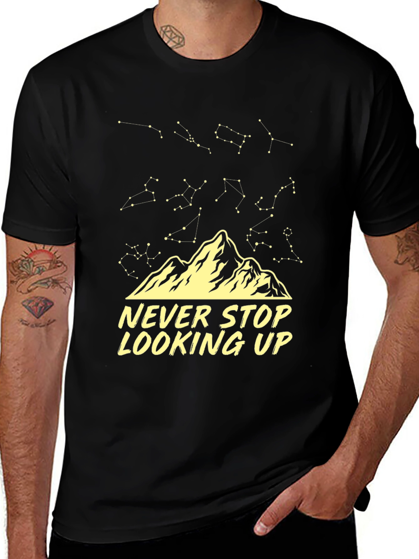 Variant 6 of Never Stop Looking Up Constellation T-Shirt