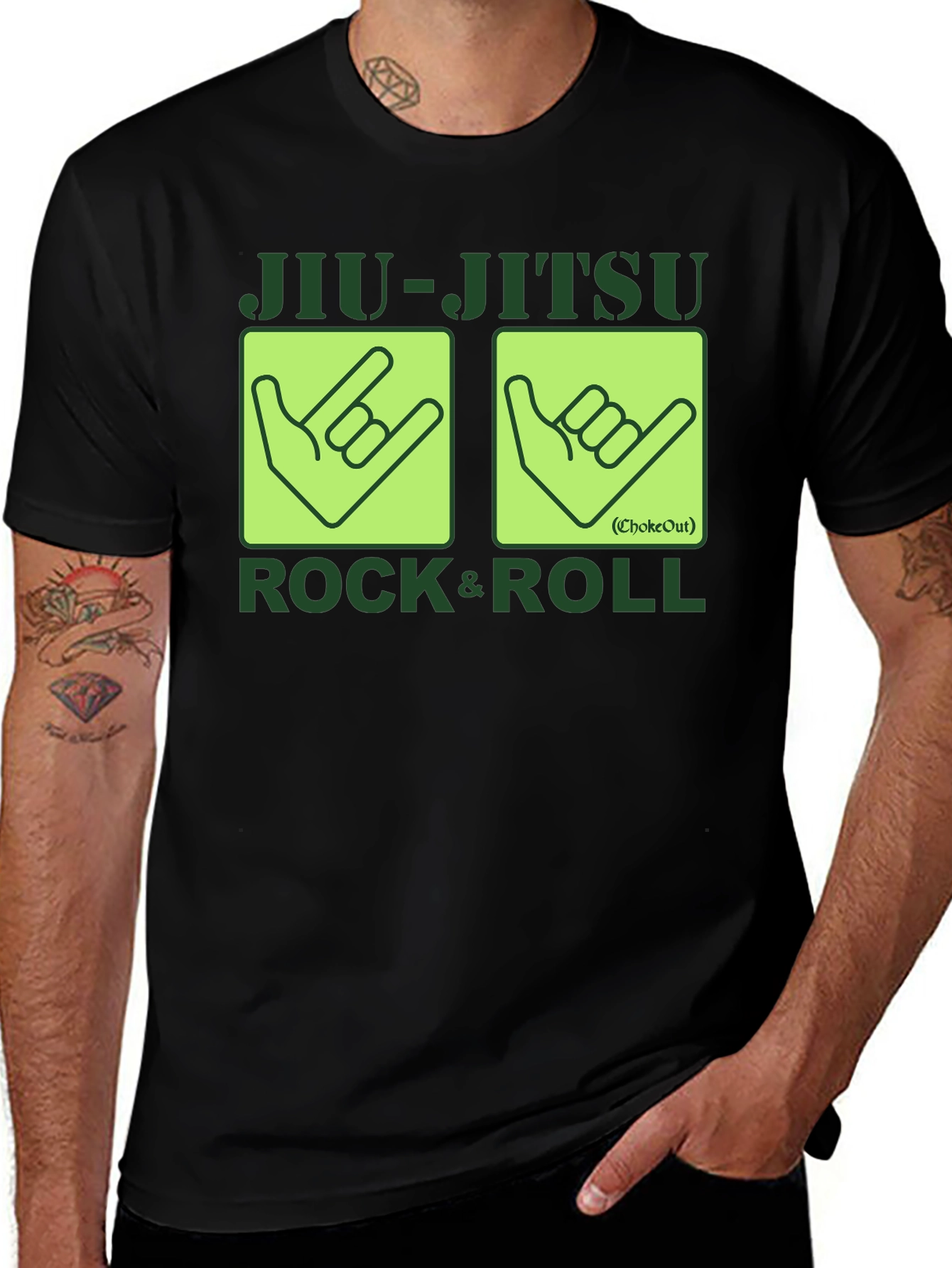 Jiu-Jitsu Rock & Roll Graphic T-Shirt - Martial Arts Tee