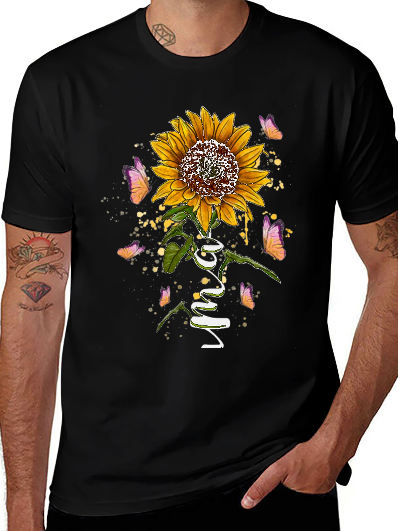 Variant 27 of Sunflower Butterfly Graphic Tee