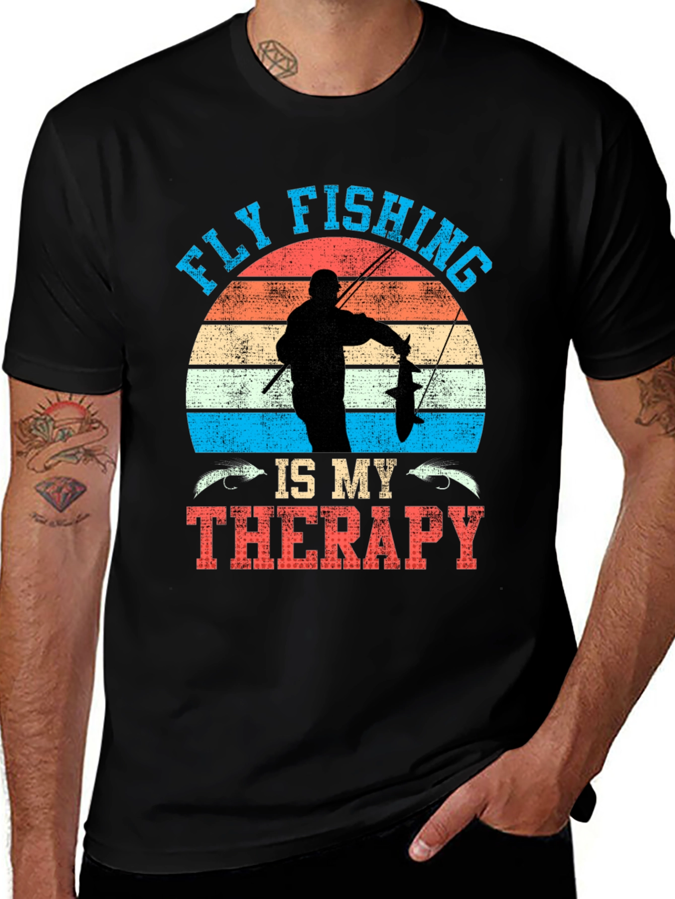 Variant 15 of Fly Fishing Therapy Graphic Tee