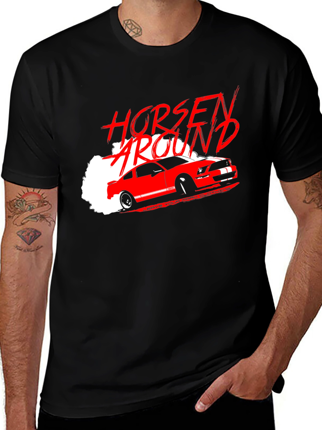 Variant 2 of Horsen Around Car T-Shirt