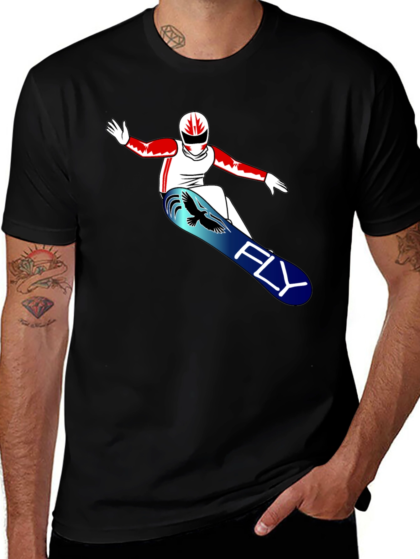 Variant 30 of Fly Snowboarder Graphic T-Shirt