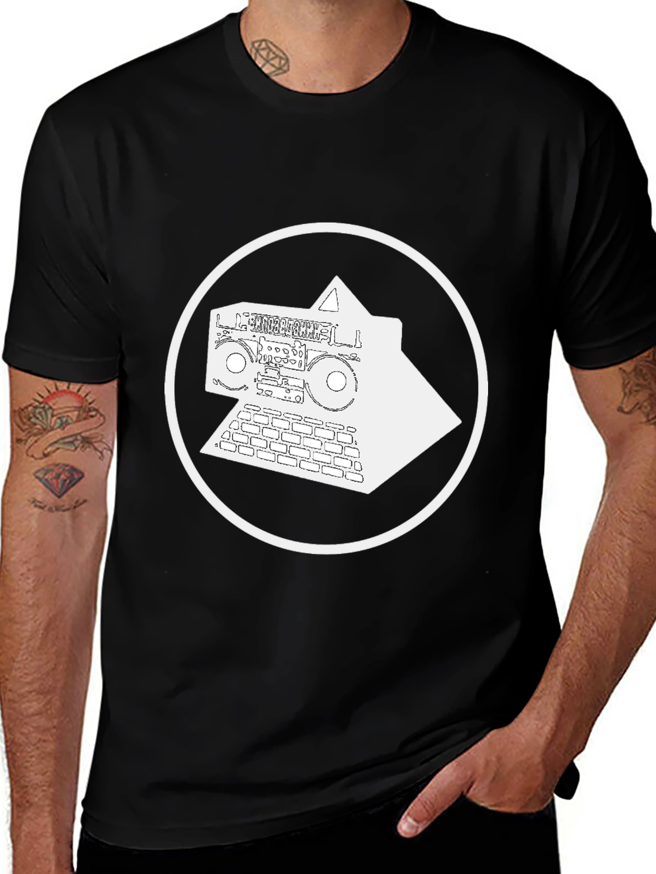 Variant 15 of Graphic Tee: Pyramid Boombox