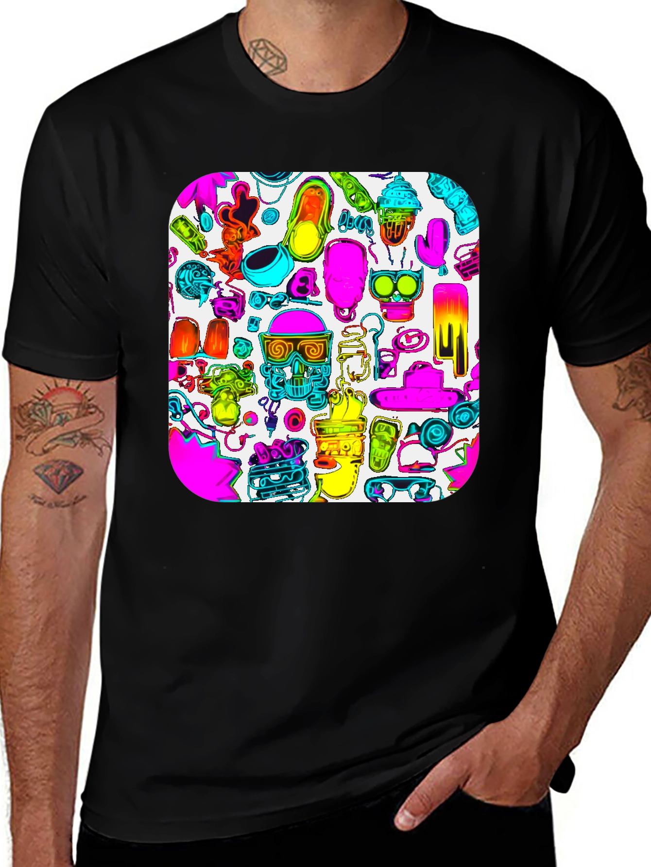 Variant 10 of Vibrant Graphic Print T-Shirt