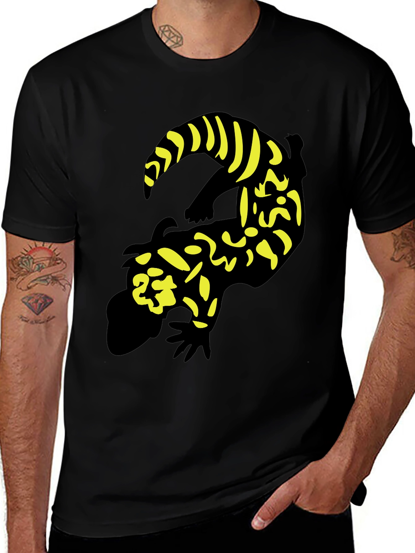 Variant 3 of Salamander Graphic Tee - Stylish Black T-Shirt