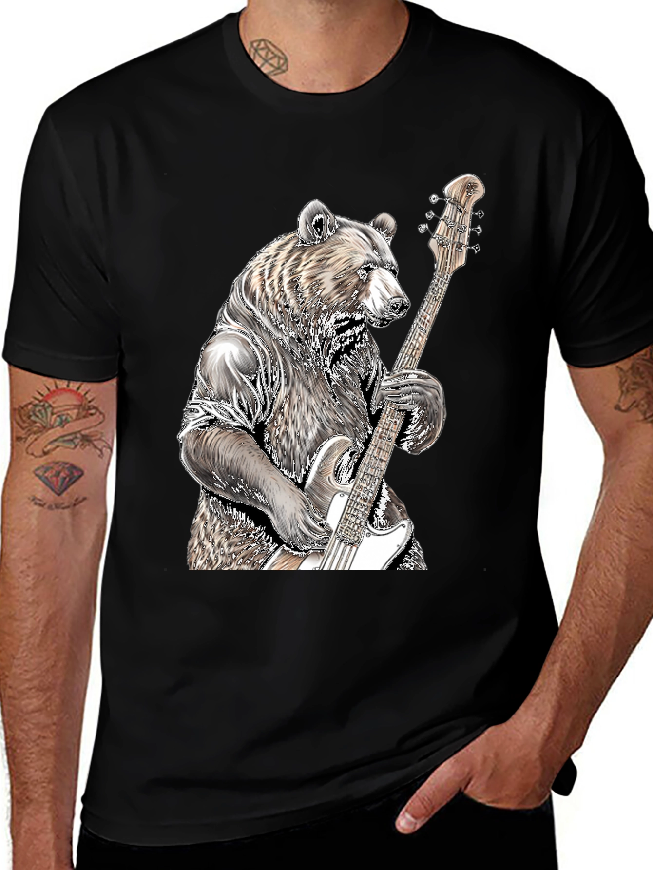 Variant 18 of Bear Bass Guitar T-Shirt