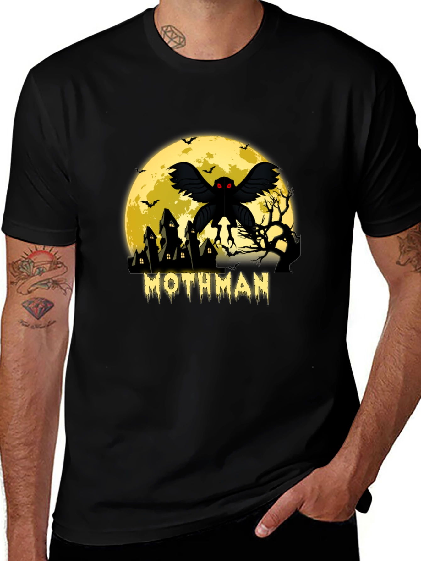 Mothman Graphic T-Shirt - Spooky Halloween Apparel