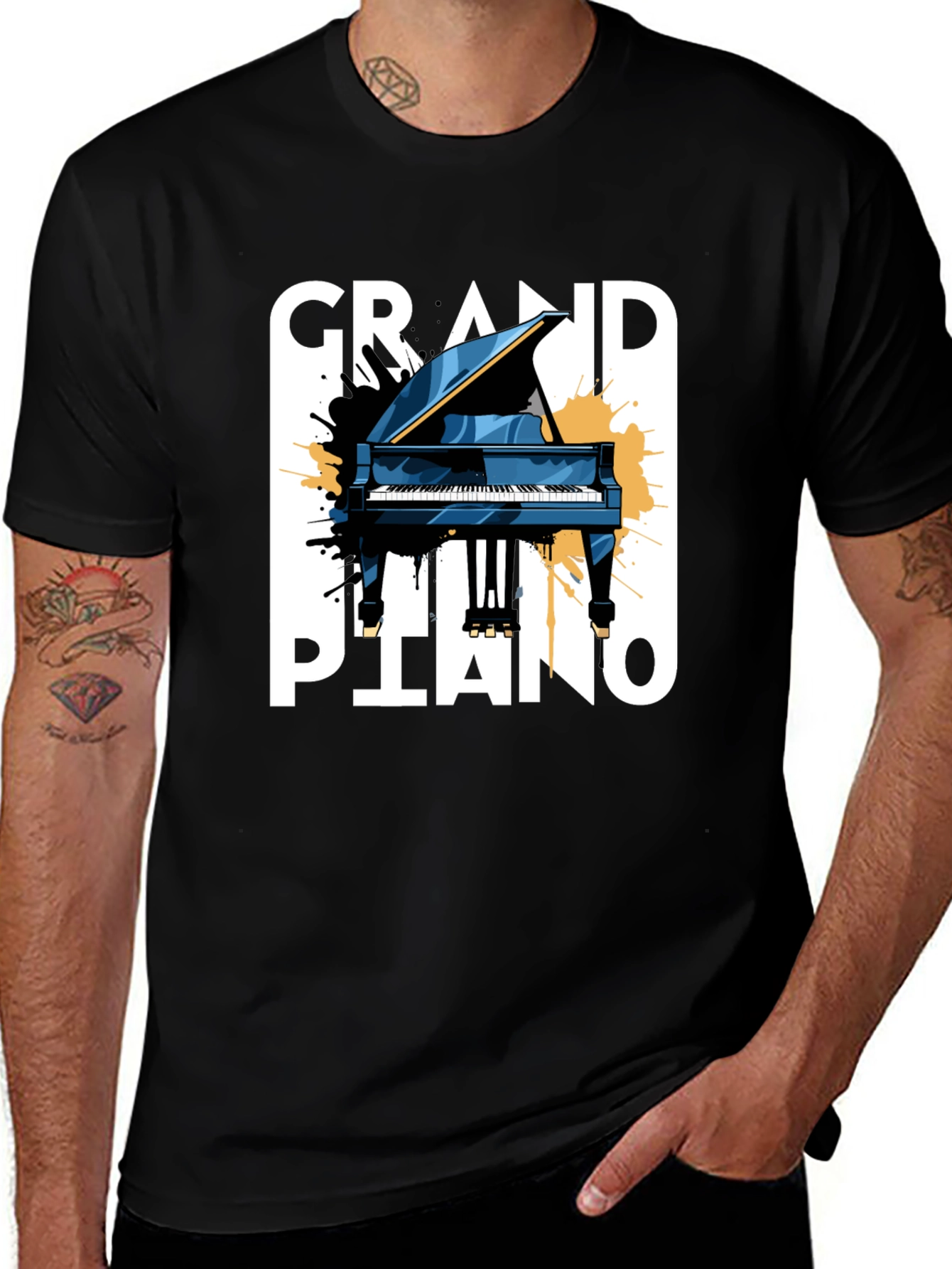Variant 13 of Grand Piano Graphic Tee - Music Lover Shirt