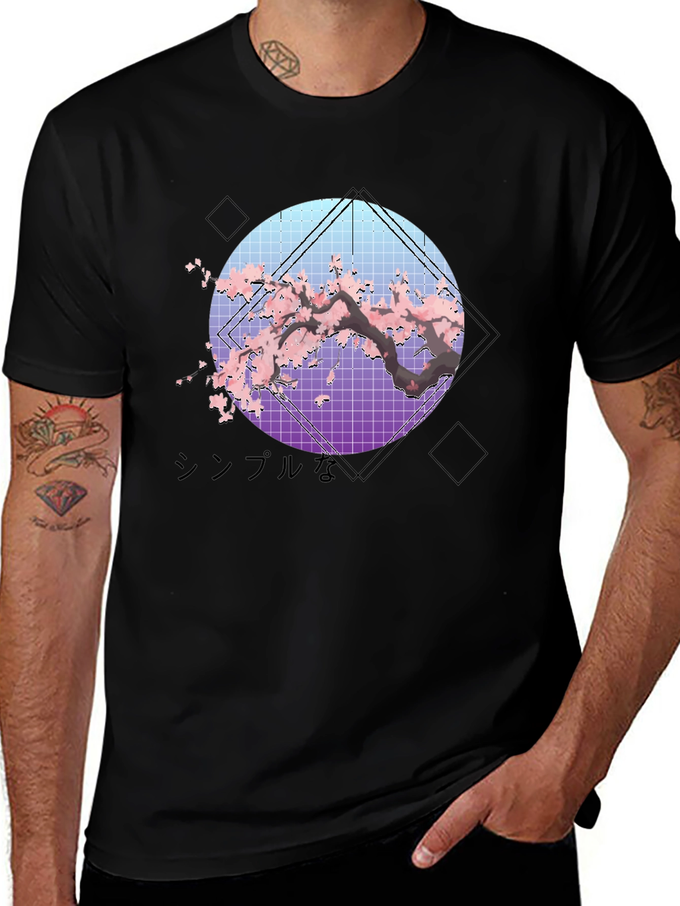 Variant 30 of Sakura Tree Graphic Tee - Vaporwave Aesthetic