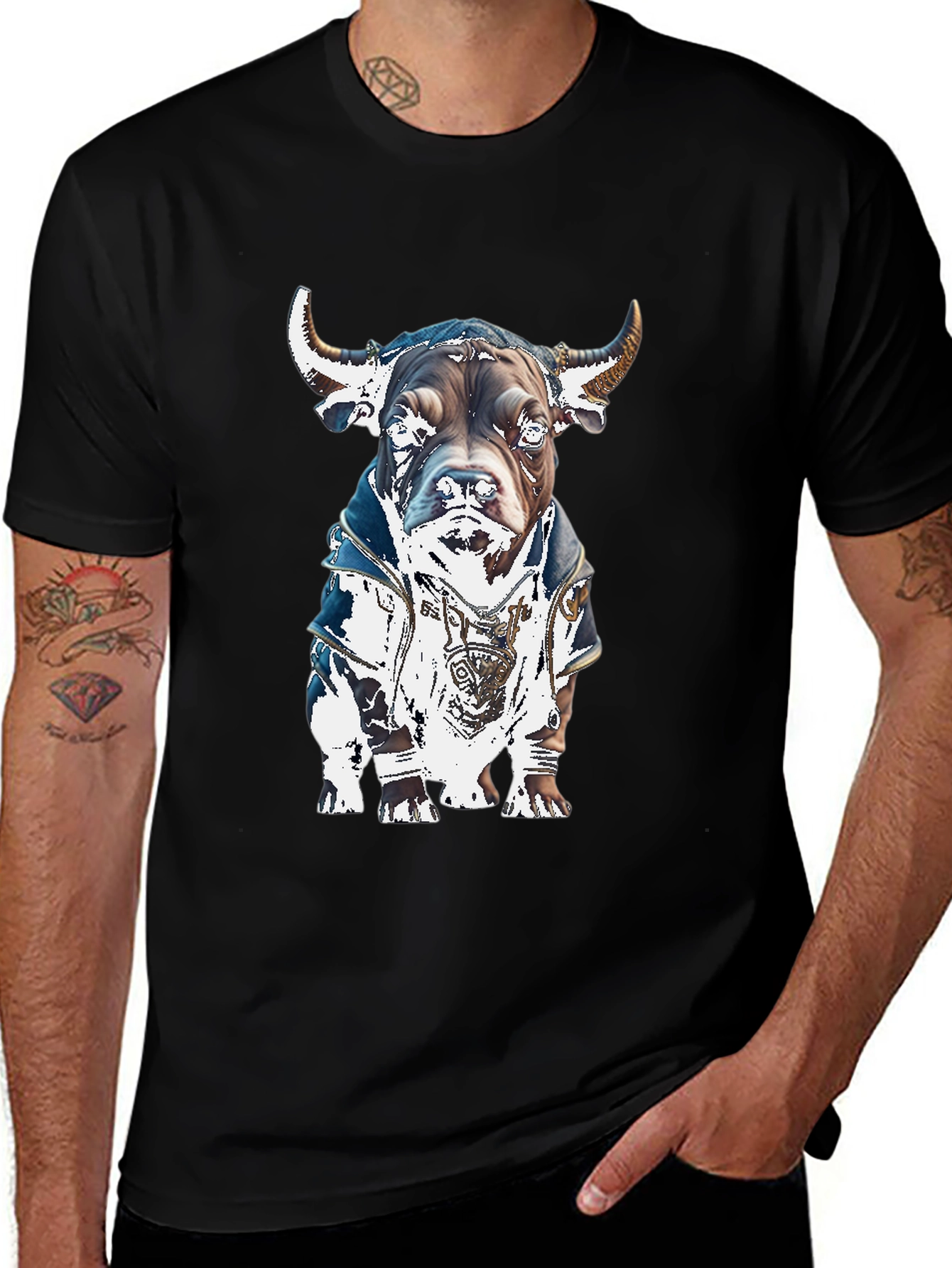 Variant 21 of Bull Dog Graphic Tee - Stylish Black T-Shirt