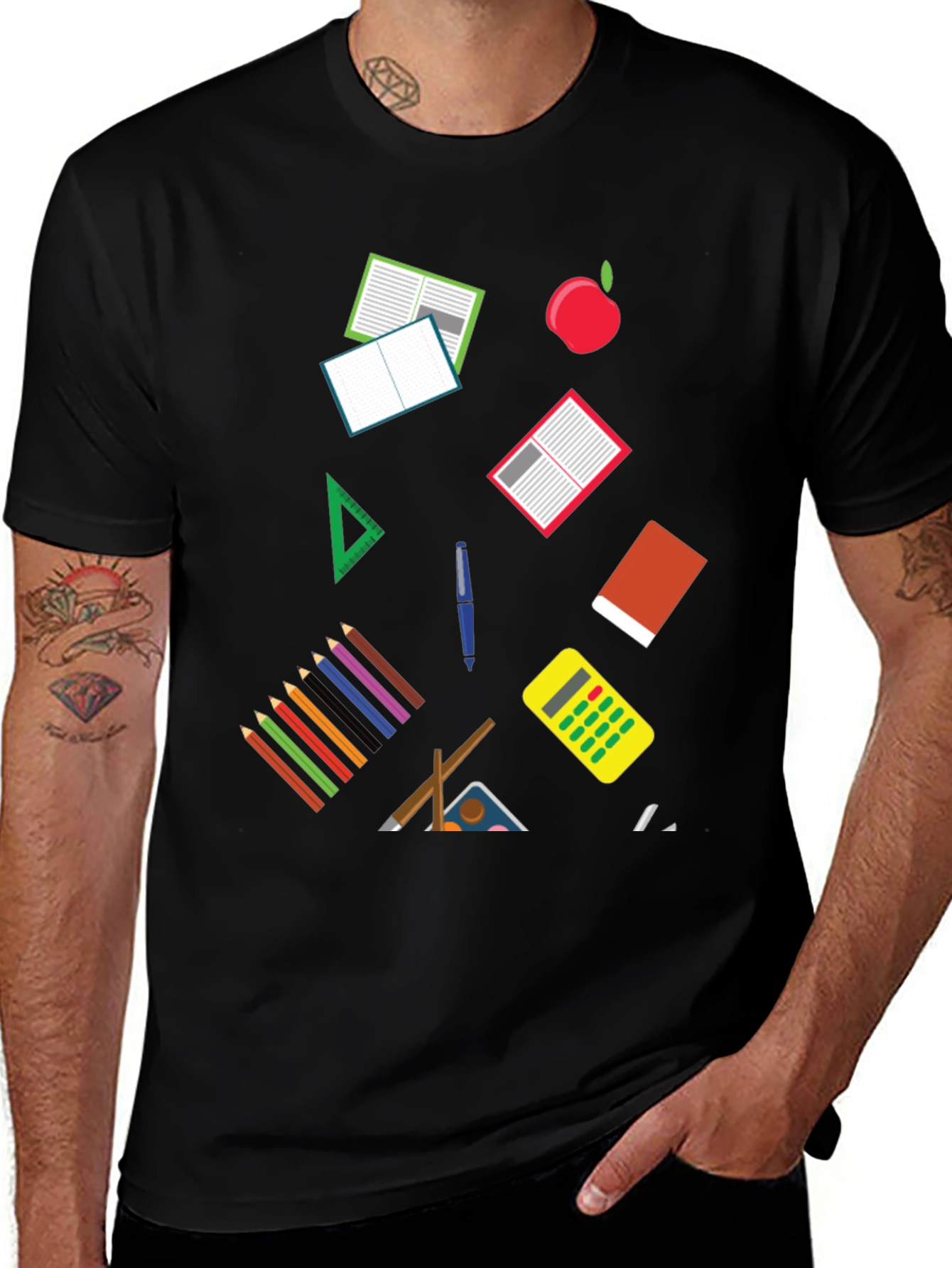 Variant 25 of Educational Print Black T-Shirt