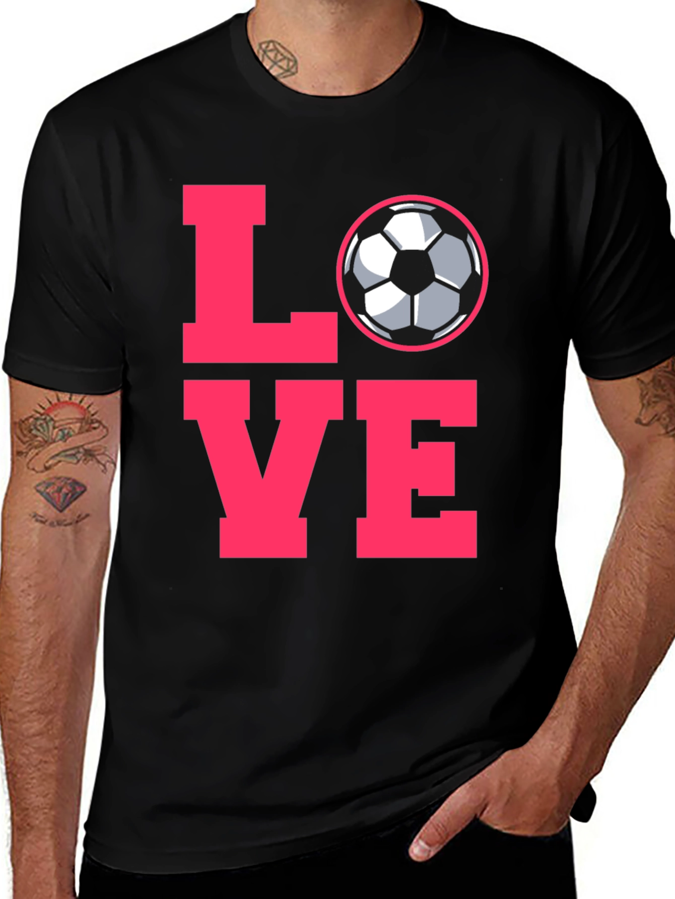 Variant 20 of Love Soccer Graphic T-Shirt