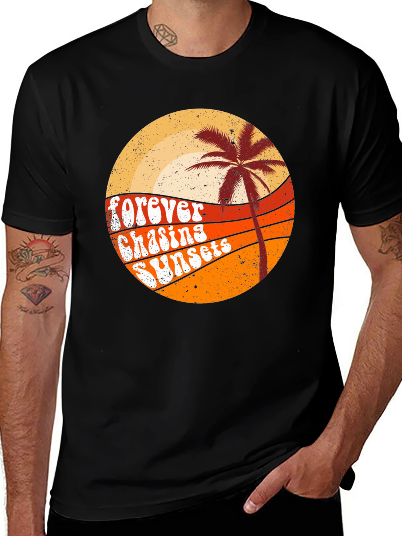 Variant 16 of Forever Chasing Sunsets Graphic Tee