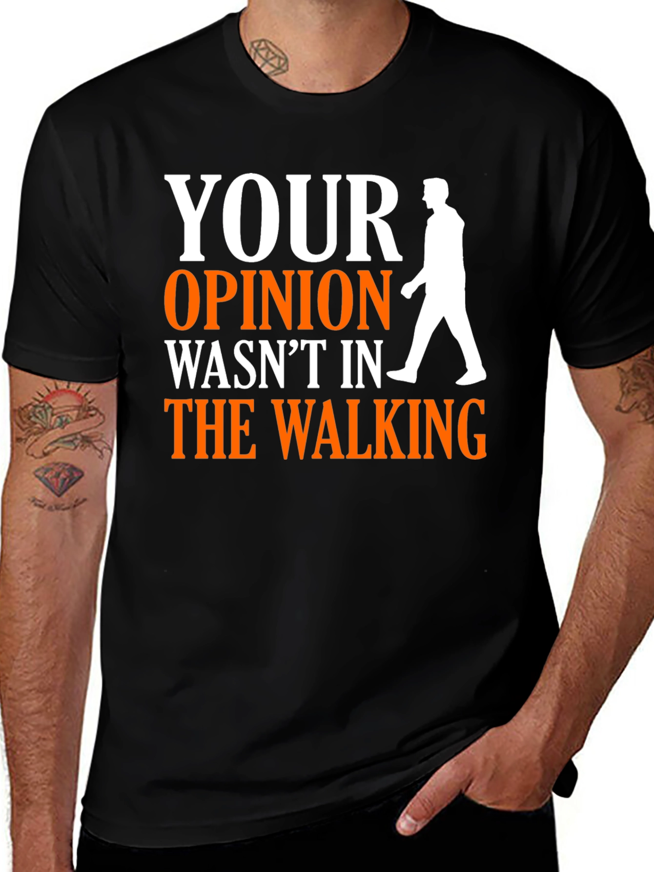 Variant 28 of Humorous "Your Opinion" Graphic Print T-Shirt