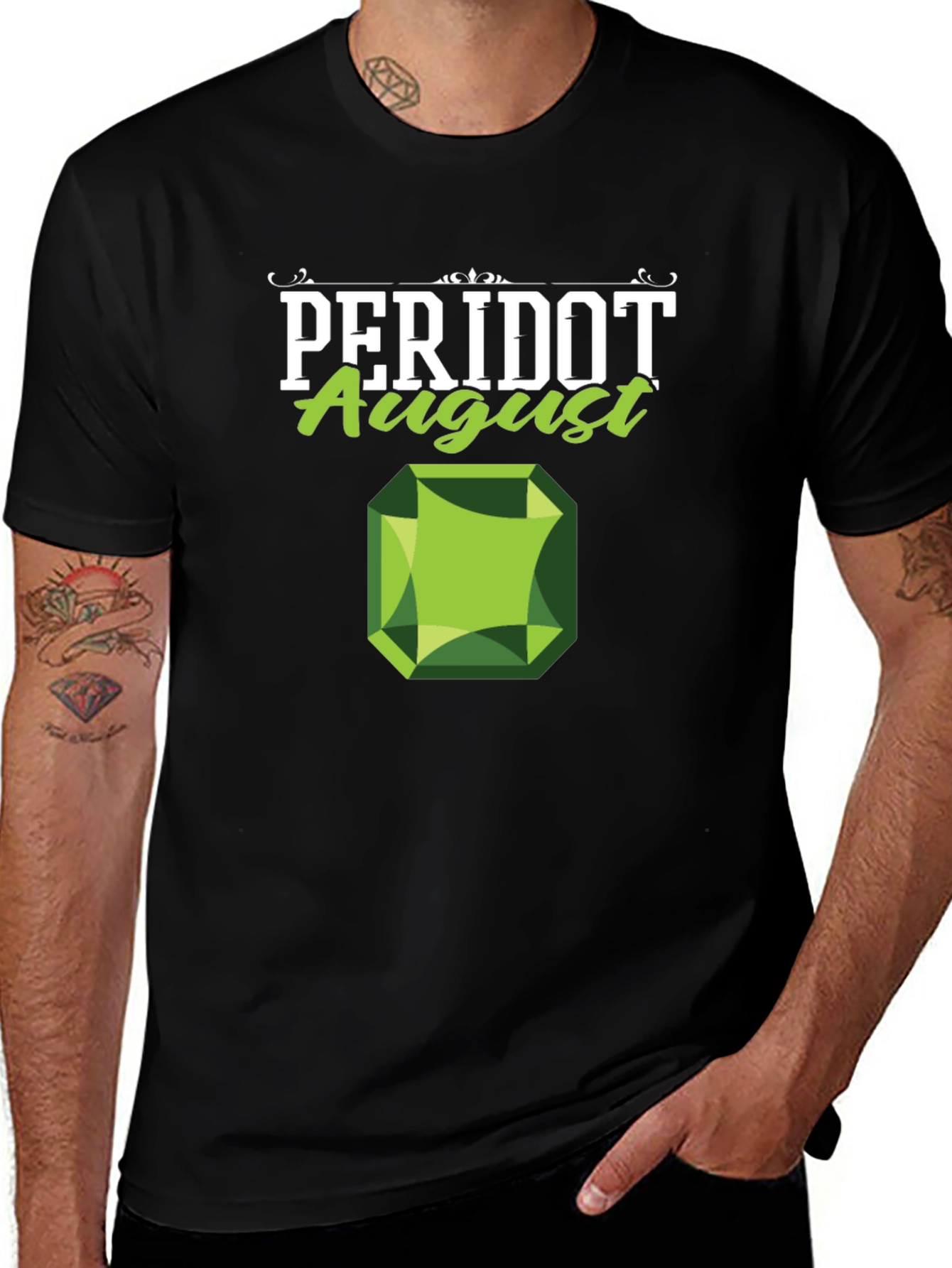 Peridot August Birthstone Graphic T-Shirt