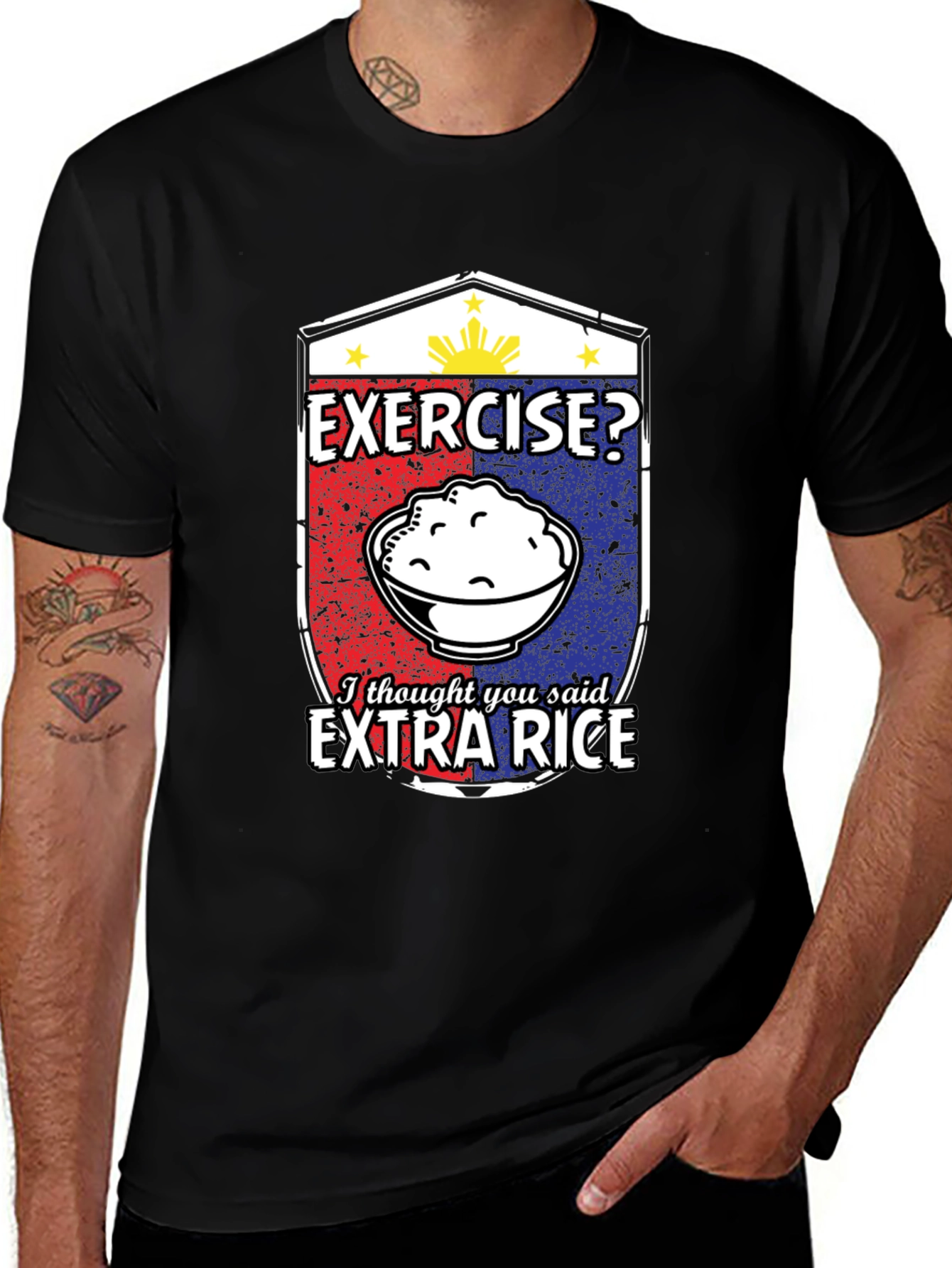 Variant 9 of Exercise? Extra Rice Funny T-Shirt