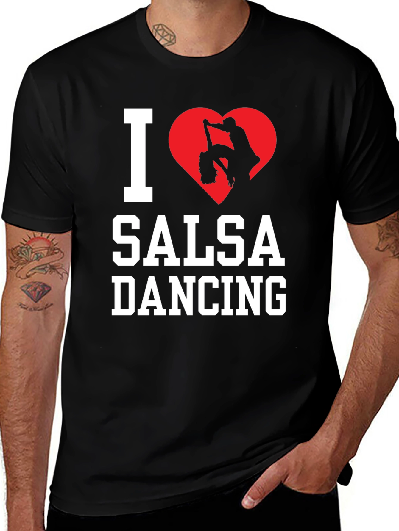 Variant 11 of I Love Salsa Dancing Graphic T-Shirt