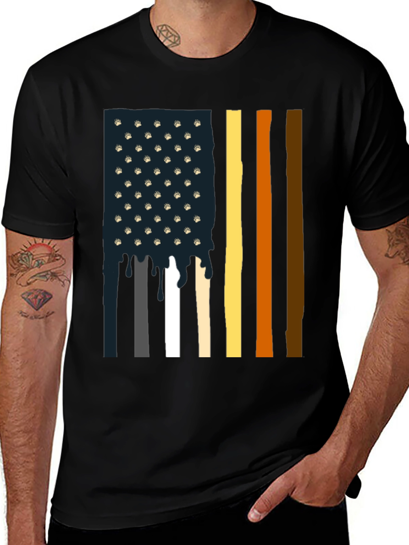 Variant 17 of Bear Pride American Flag T-Shirt