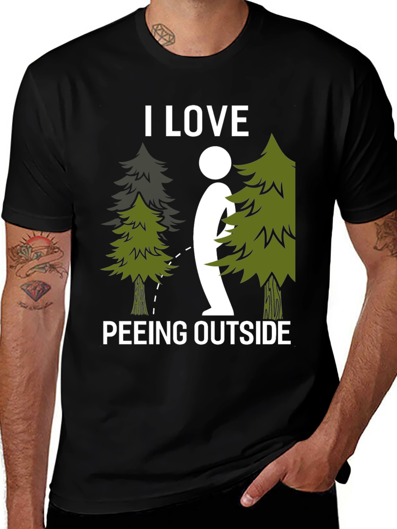 Variant 22 of I Love Peeing Outside Graphic T-Shirt