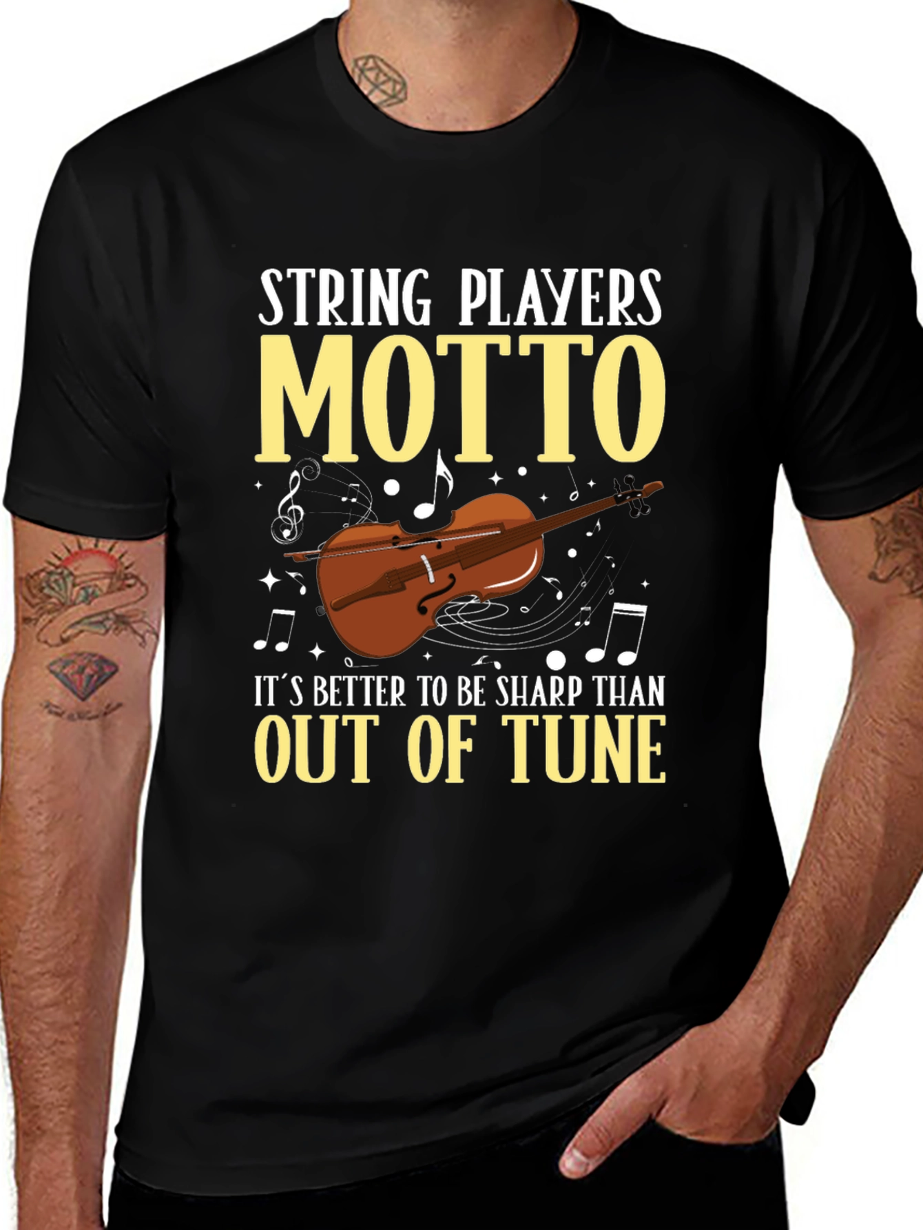 String Players Motto T-Shirt - Musician Gift