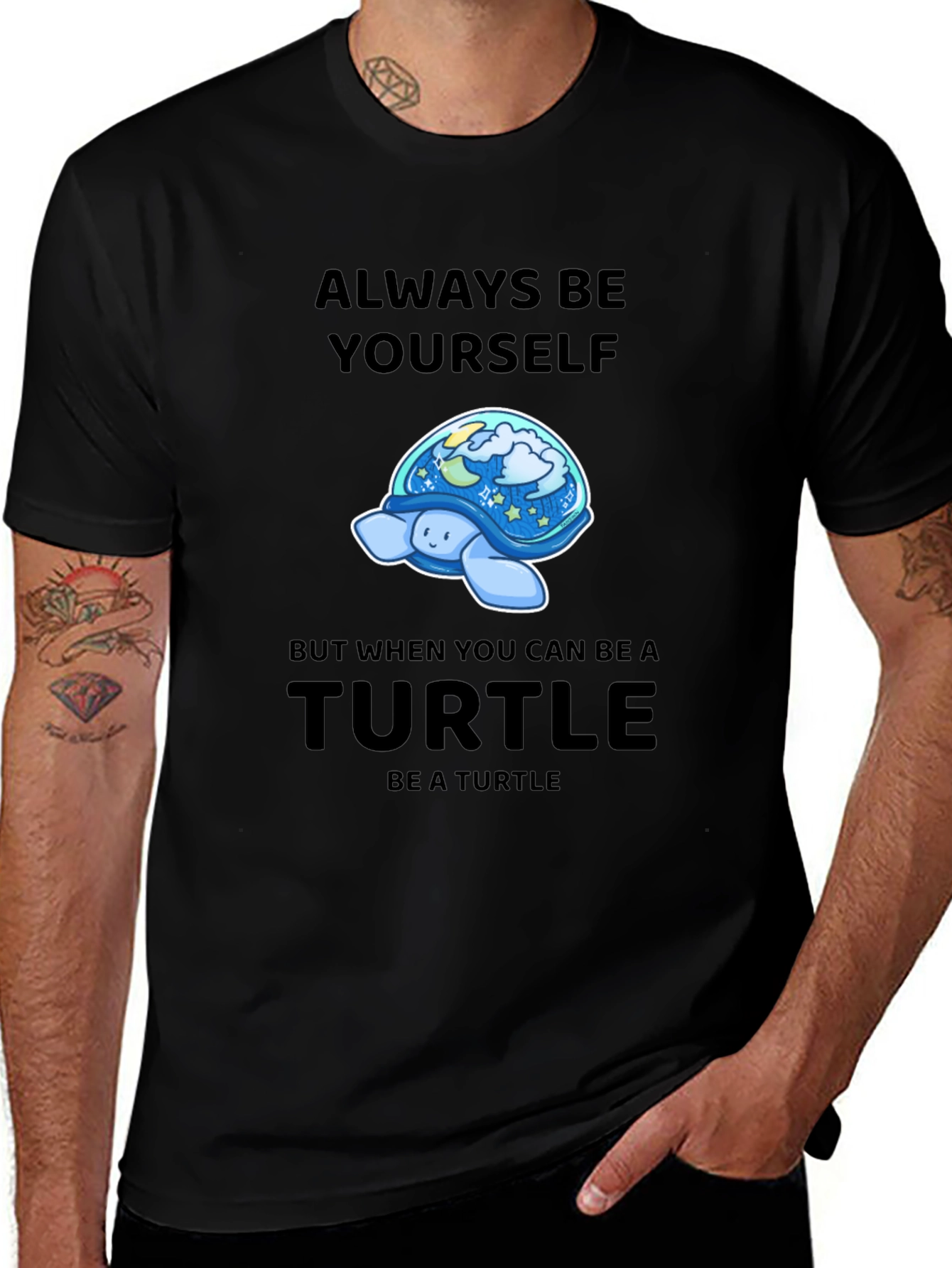 Variant 29 of Always Be Yourself Turtle Graphic Tee