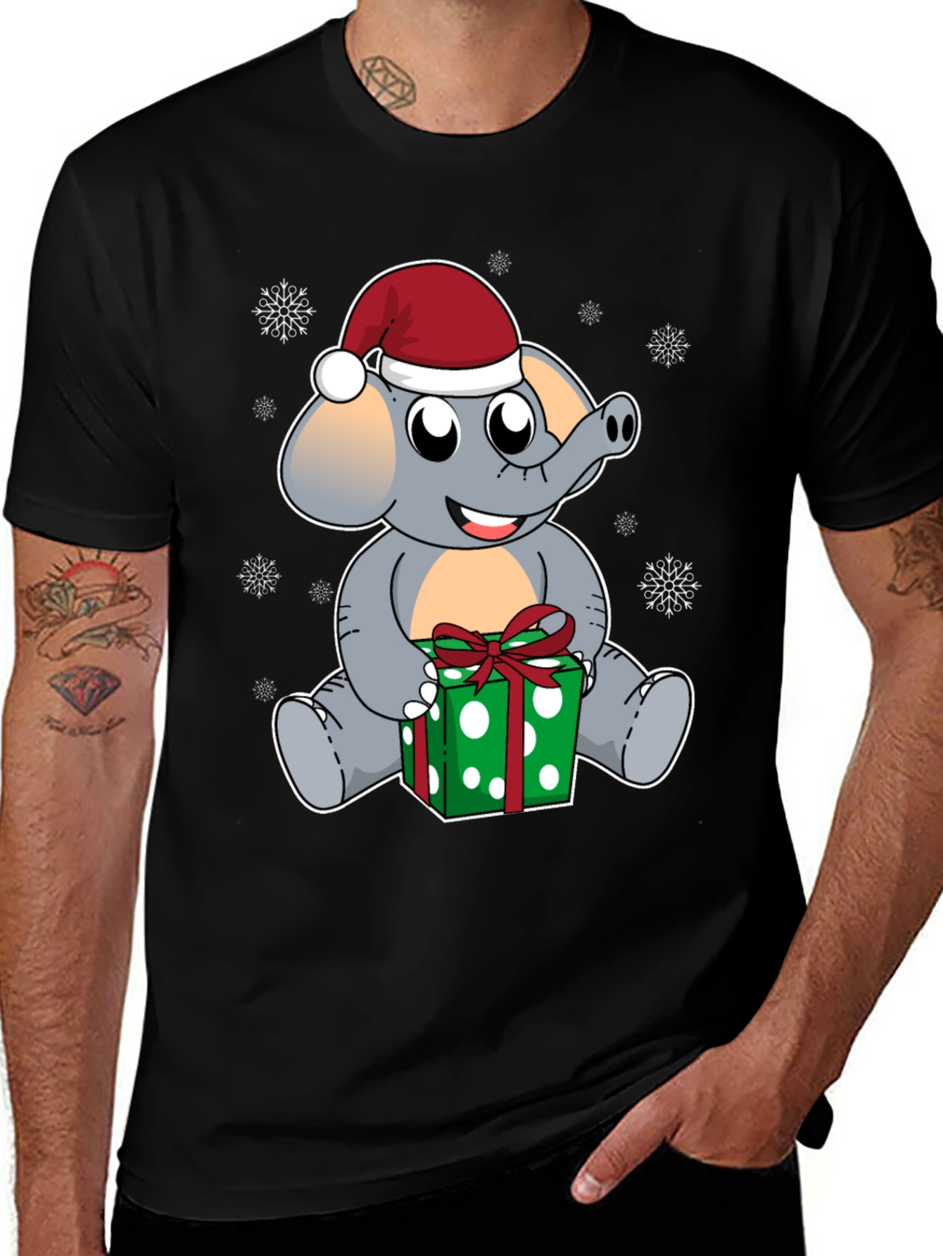 Holiday Elephant Graphic Tee