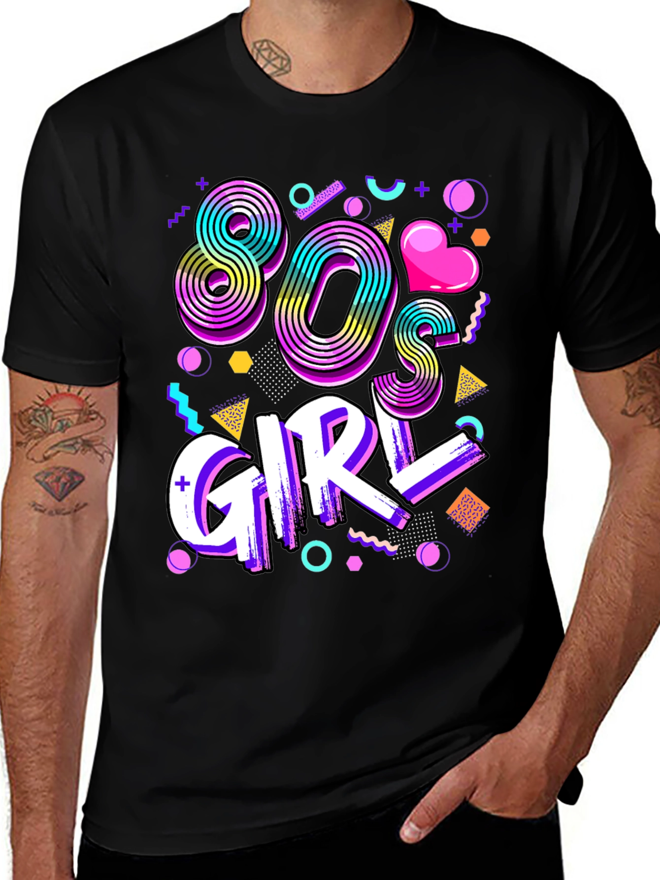 80s Girl Graphic Tee - Retro Style
