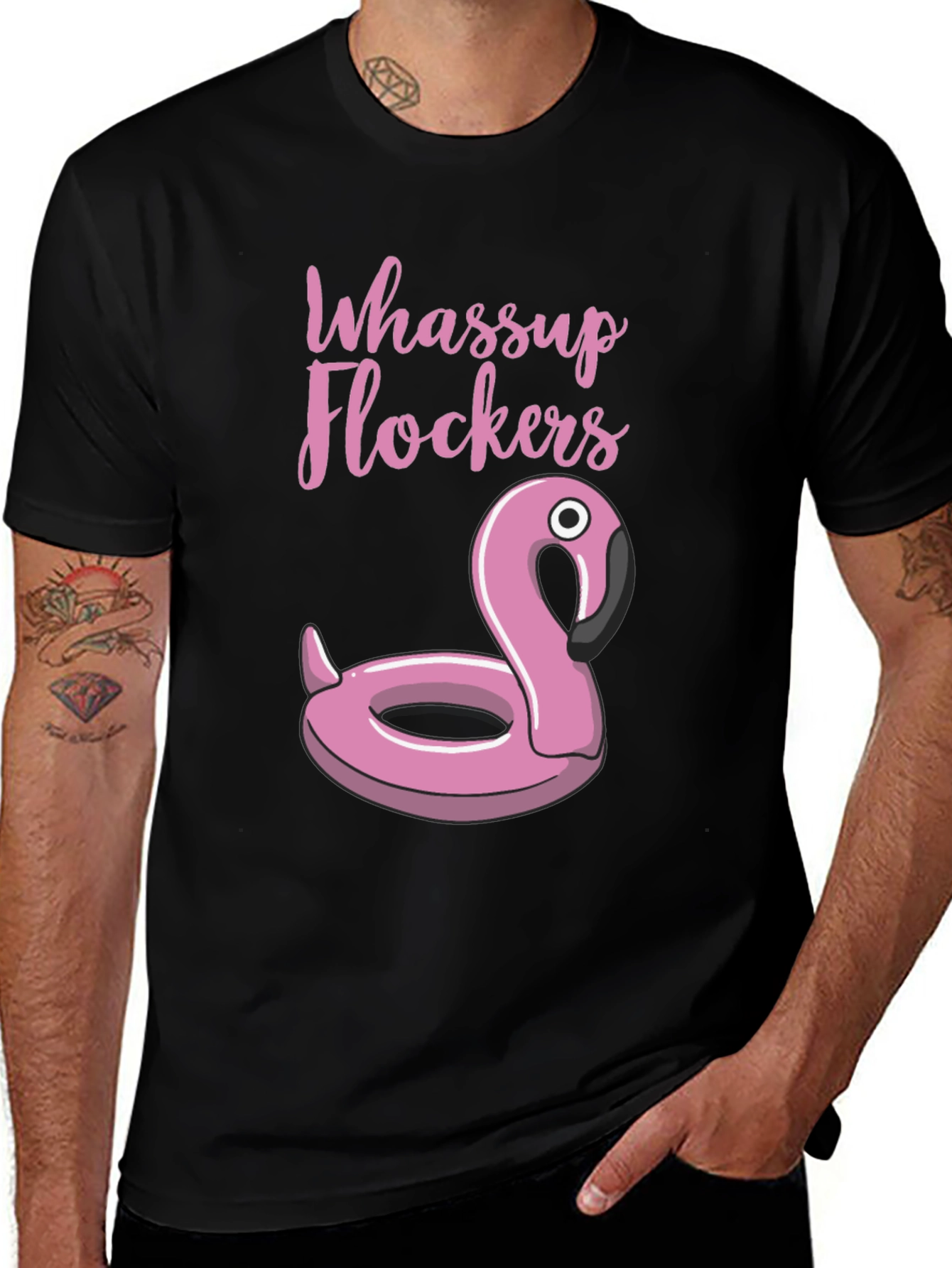 Variant 21 of Whassup Flockers Flamingo T-Shirt