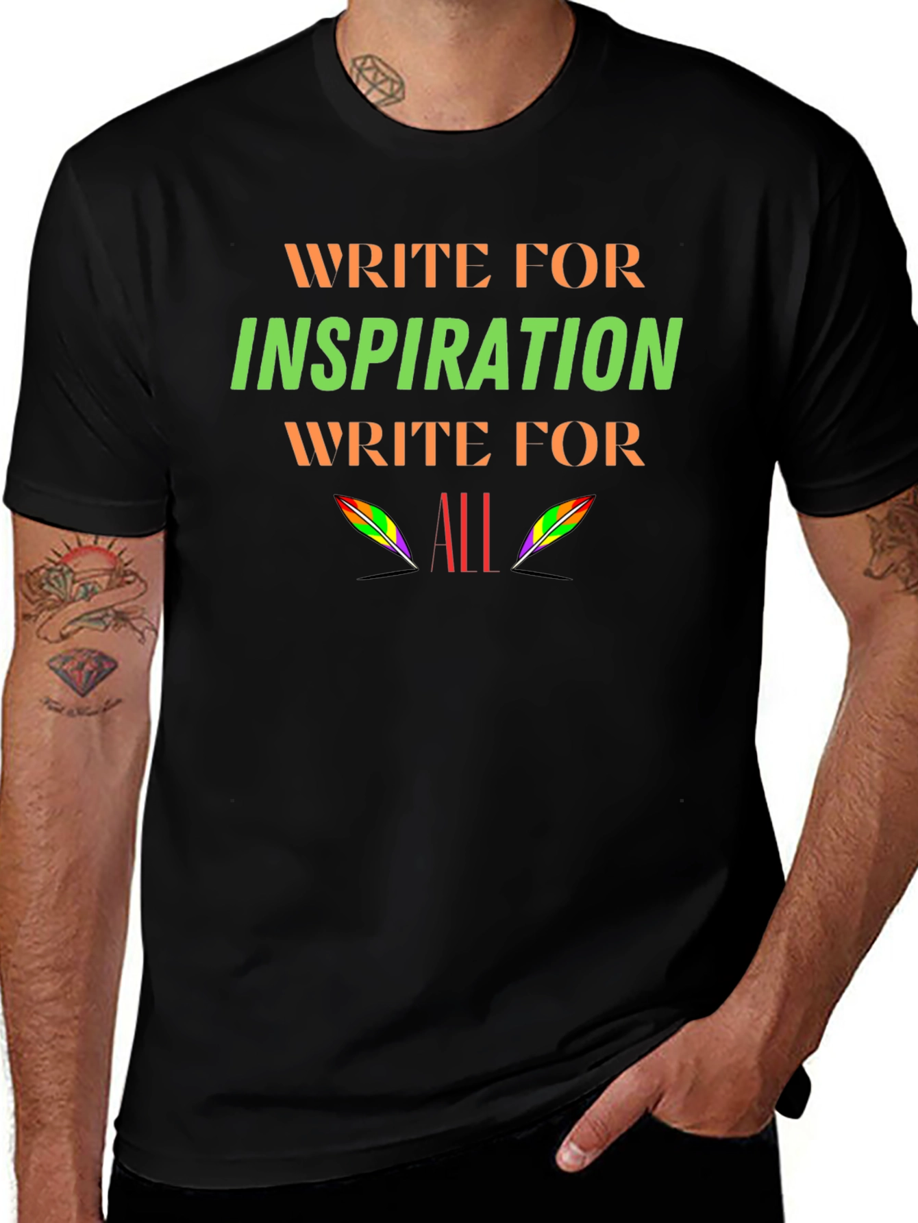 Variant 5 of Inspirational Writer T-Shirt - Write for All