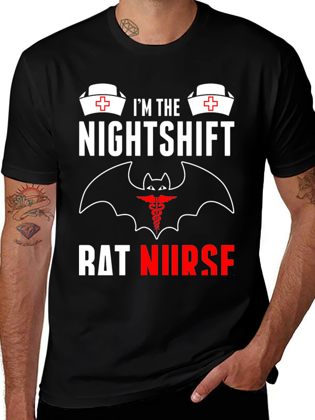 Variant 4 of Nightshift Rat Nurse Graphic T-Shirt