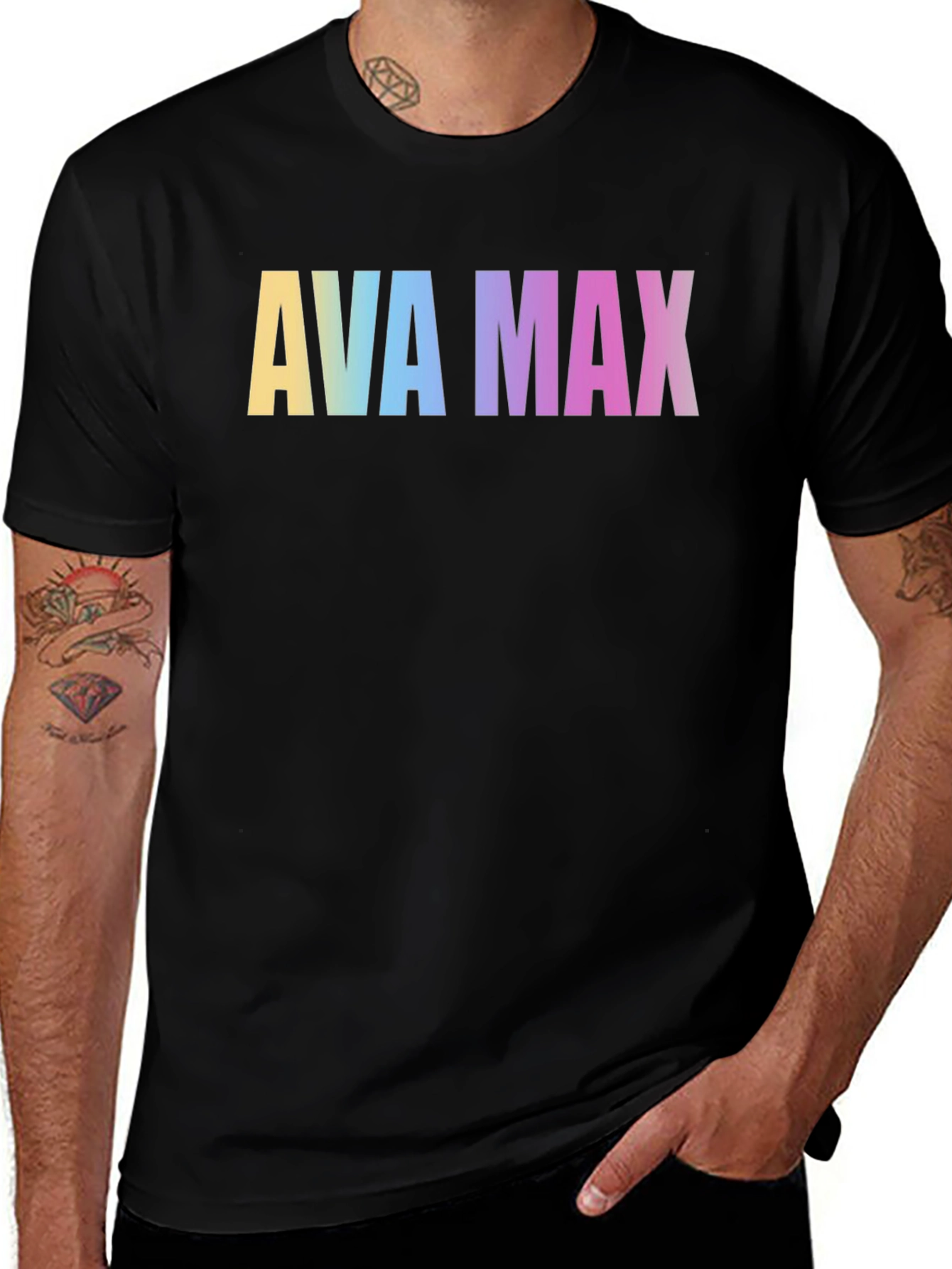 Ava Max Rainbow Gradient Graphic T-Shirt