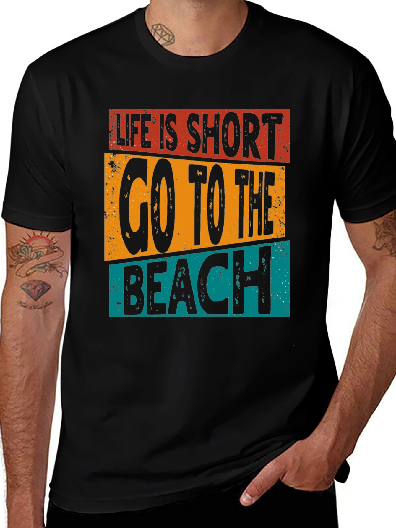 Variant 27 of Life is Short Go To The Beach Graphic T-Shirt
