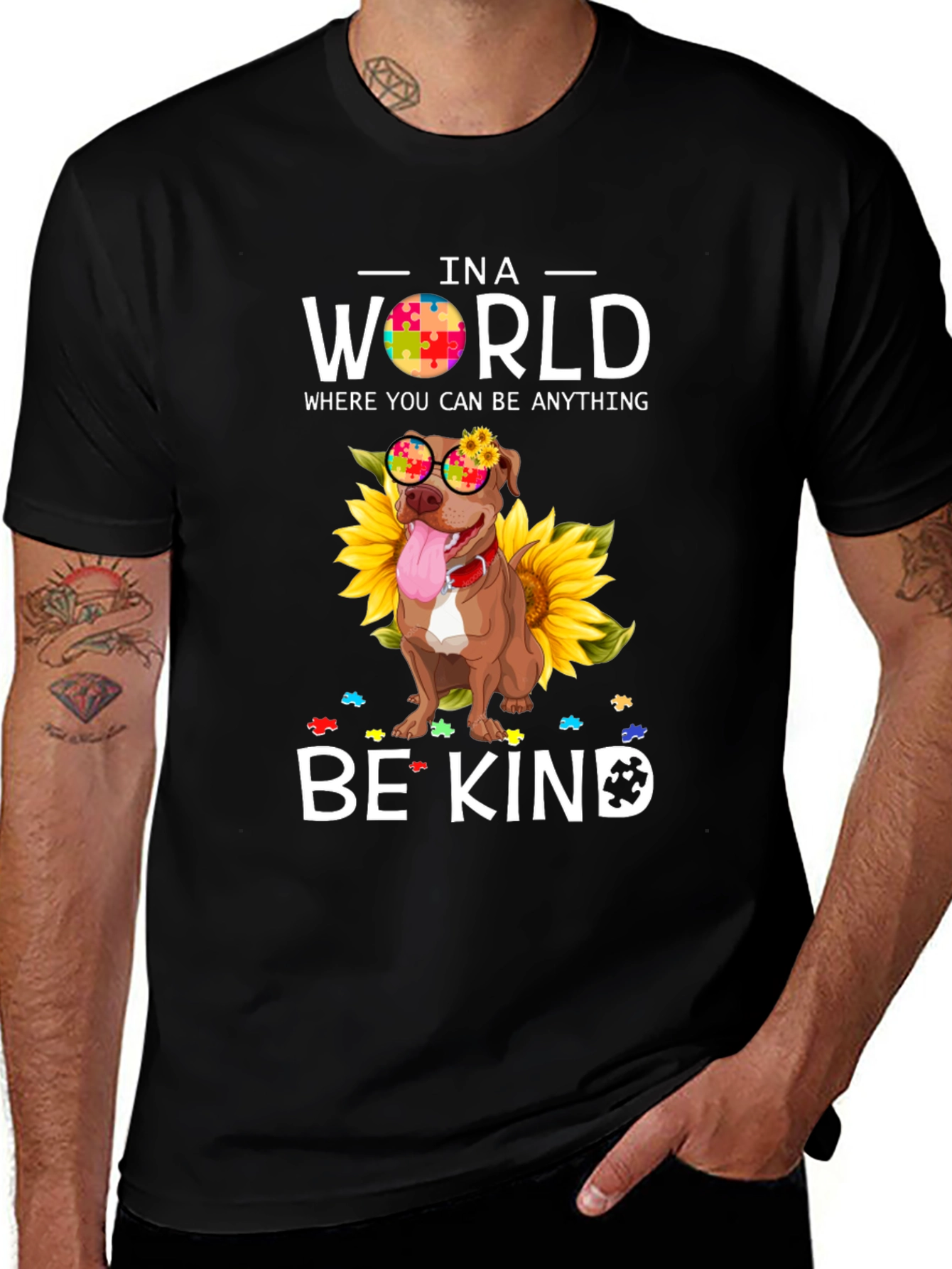 Variant 17 of Be Kind Pitbull Autism Awareness T-Shirt