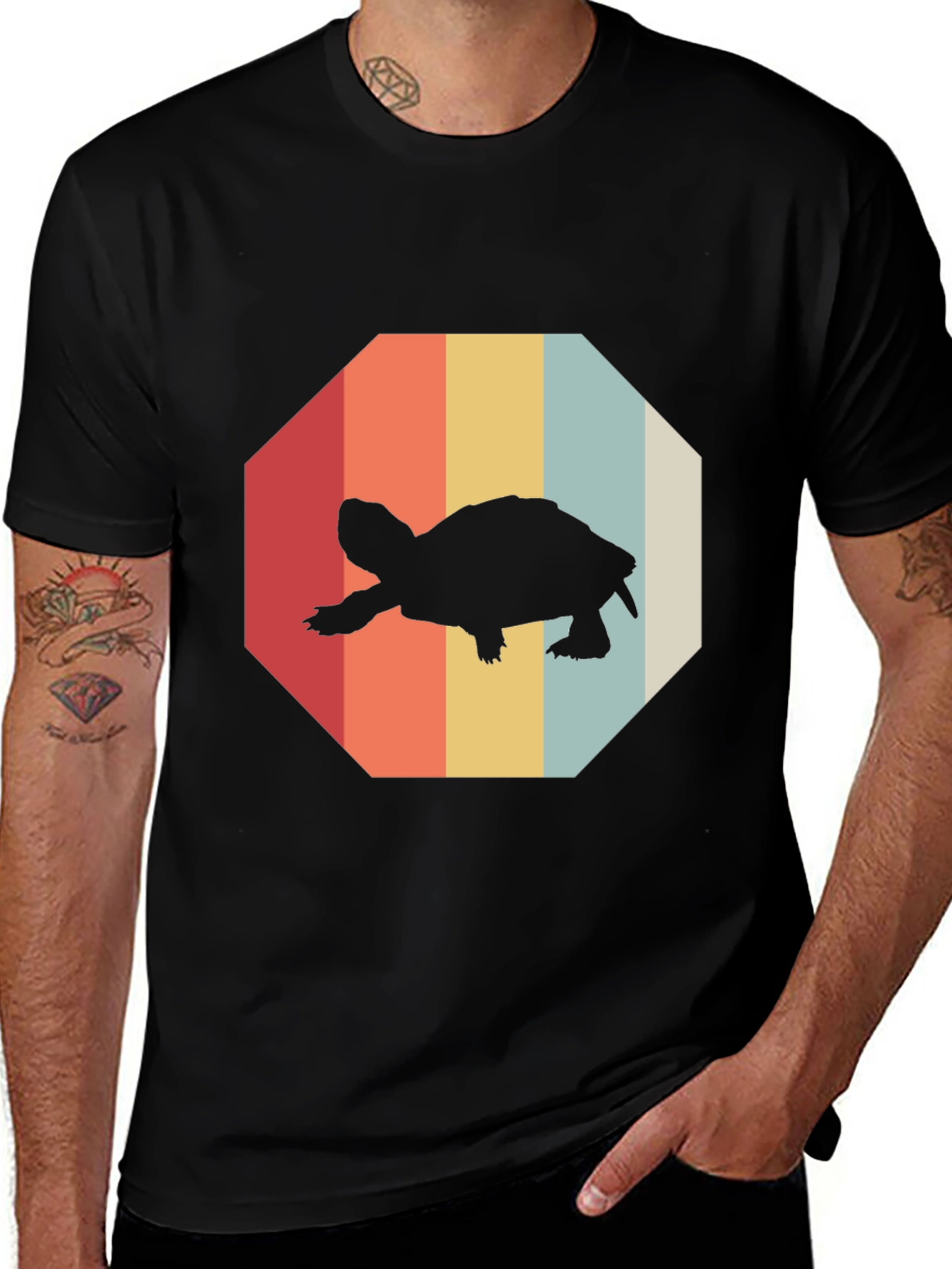 Variant 23 of Retro Turtle Graphic Tee - Vintage Style T-Shirt