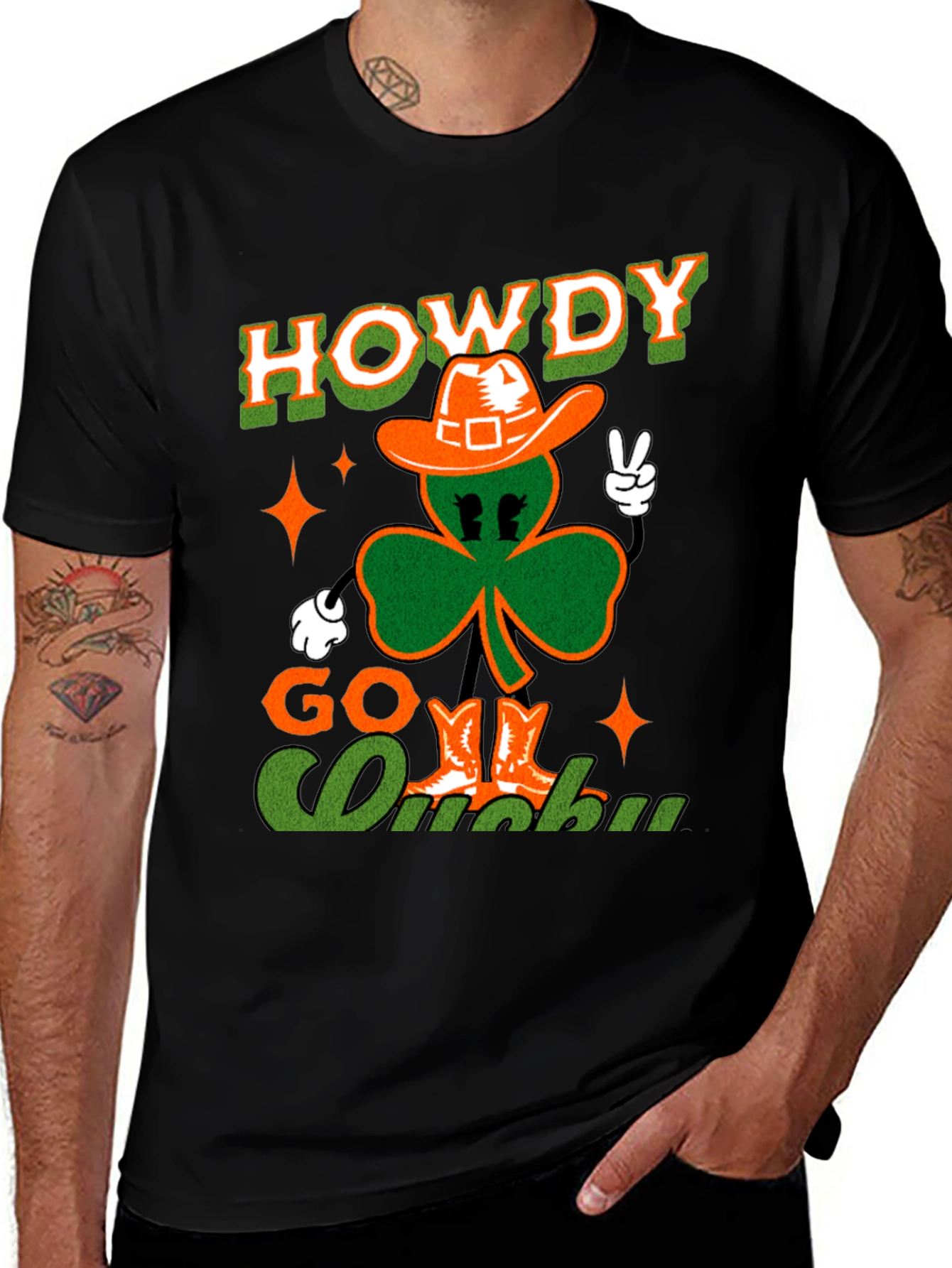 Howdy Go Lucky T-Shirt - St. Patrick's Day Western Style