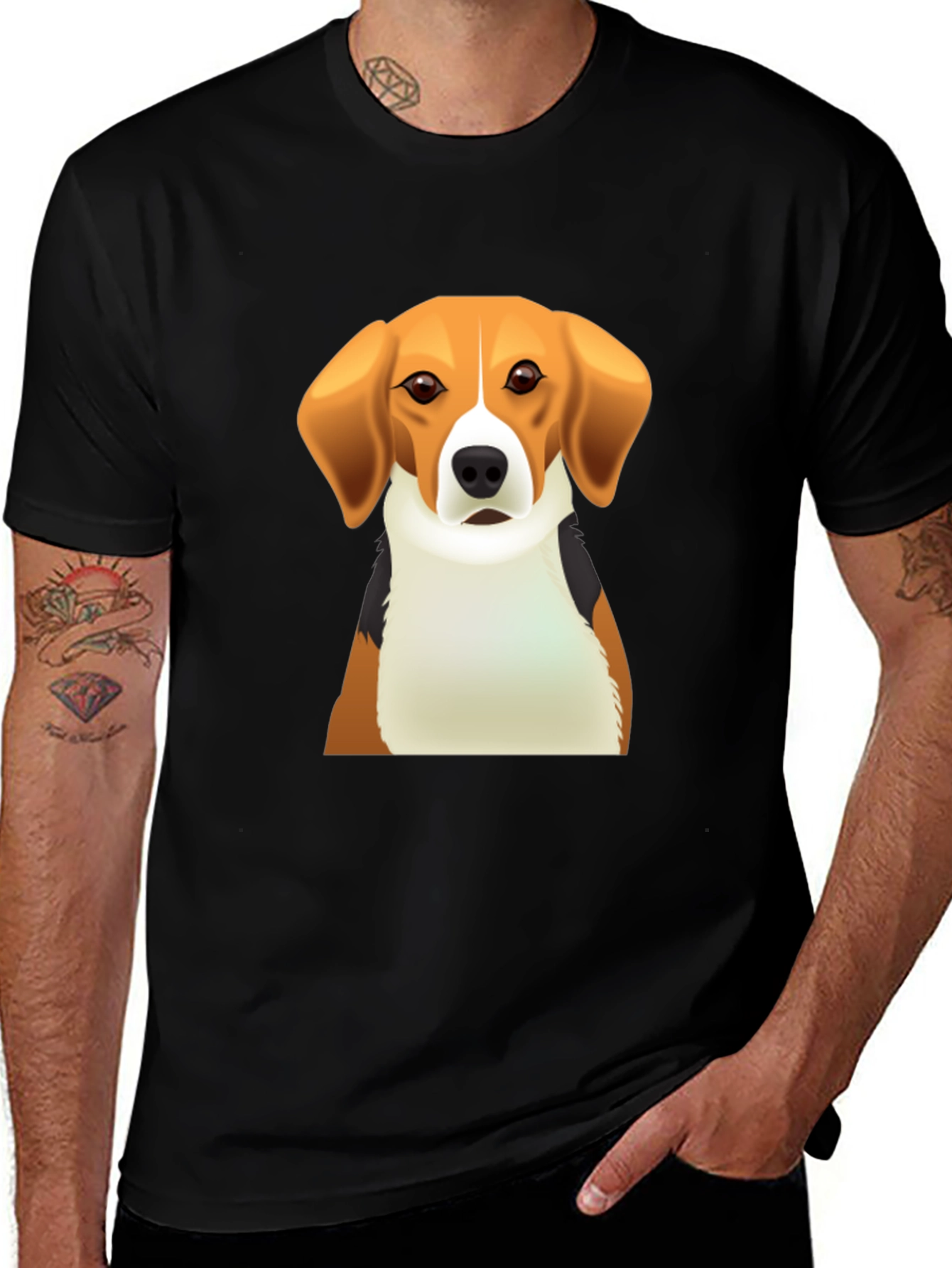 Variant 7 of Dog Graphic Tee - Beagle Cartoon T-Shirt