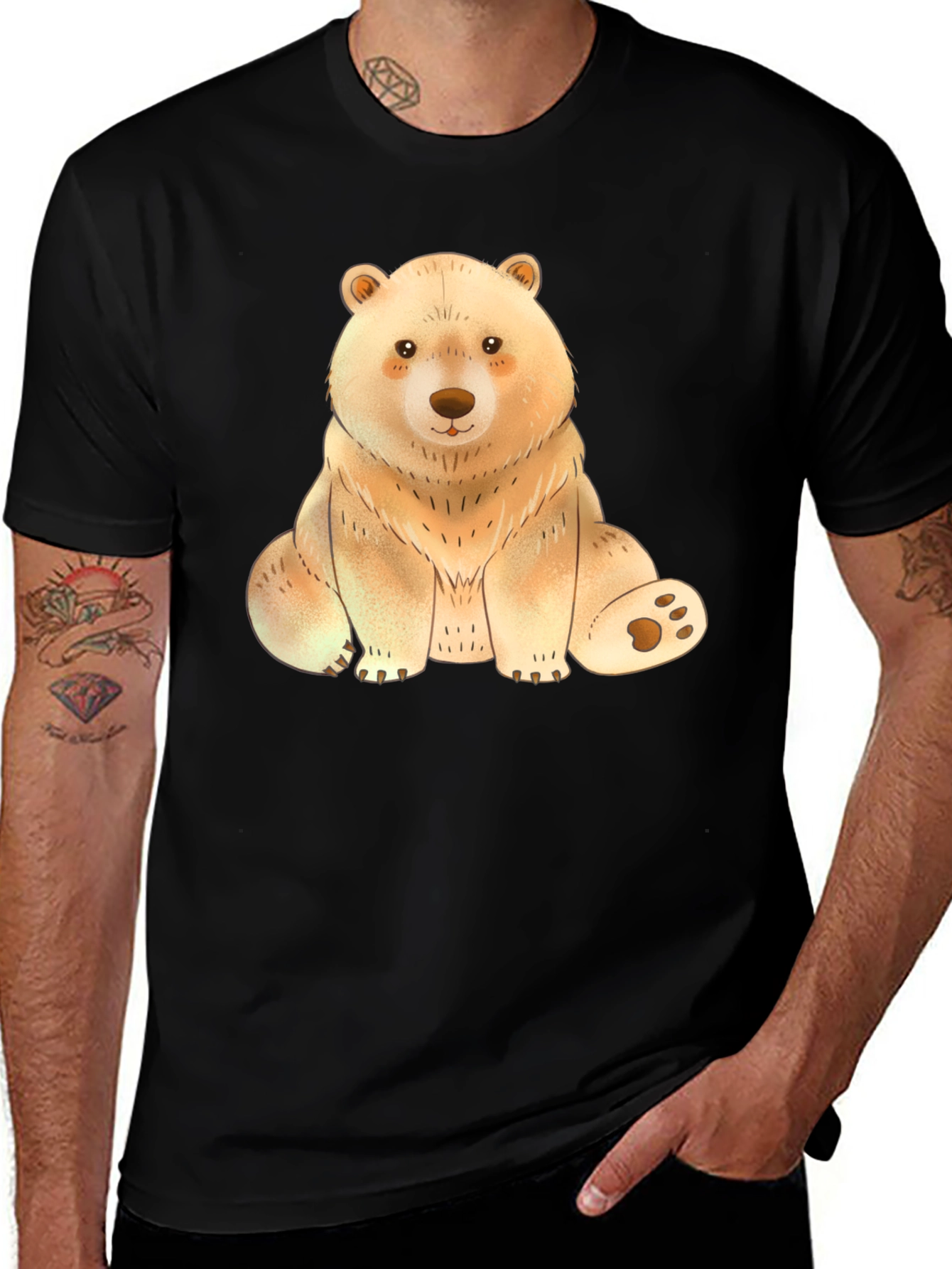 Variant 4 of Cute Bear Graphic Tee - Soft Print