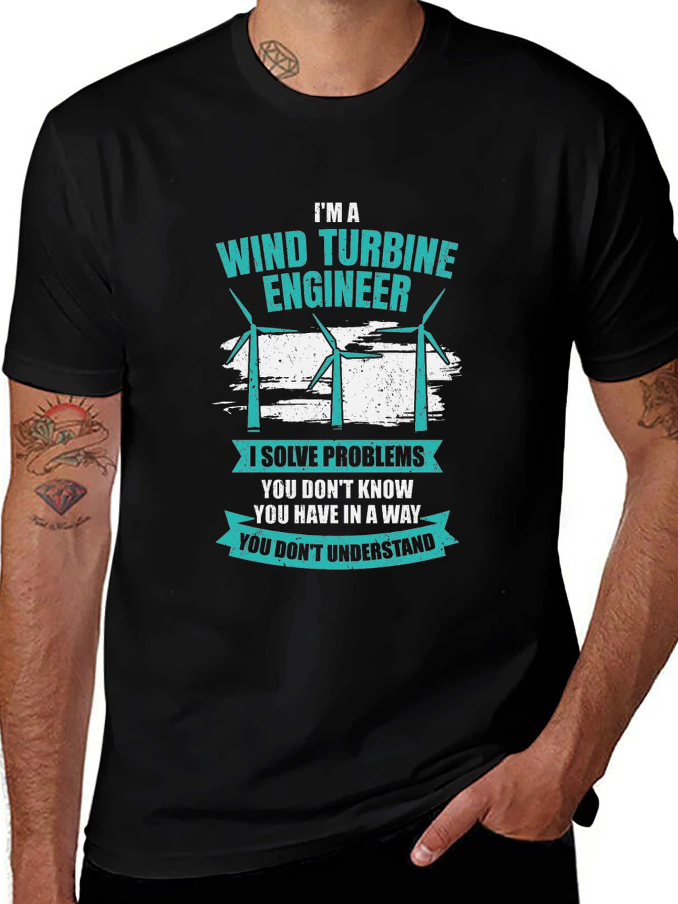 Wind Turbine Engineer T-Shirt: Problem Solver Apparel