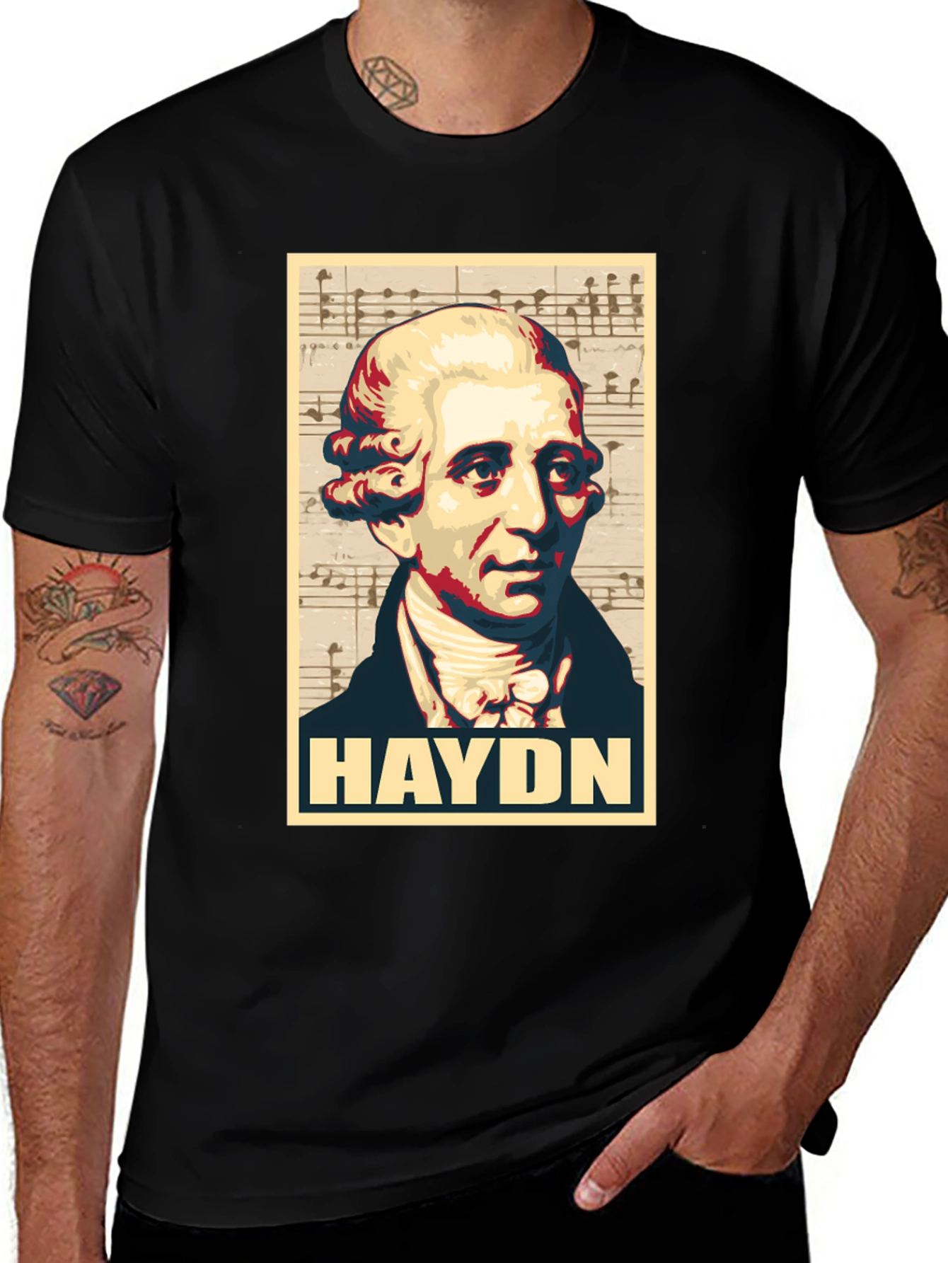 Haydn Portrait Graphic Tee - Classical Music Fan T-Shirt
